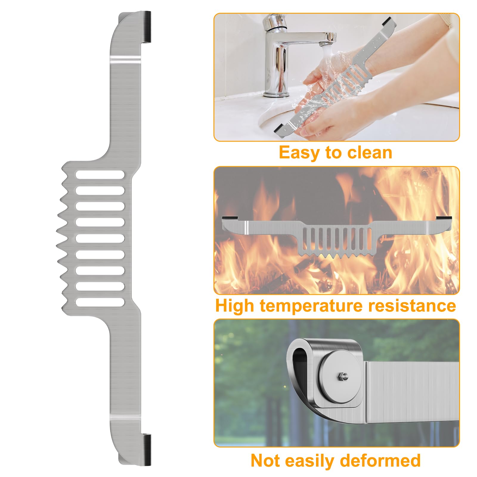 Grease Gate Spatula Holder For Blackstone Griddle,11.8 Inch Magnetic Design Prevent Food From Falling Stainless Steel Grill Barb