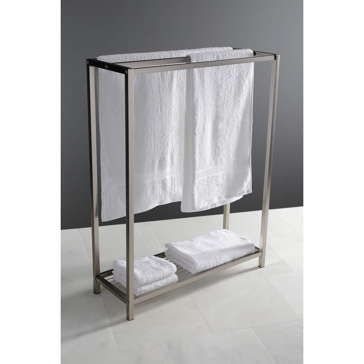 Kingston Brass Scc8358 Edenscape Freestanding Towel-Rack, Brushed Nickel