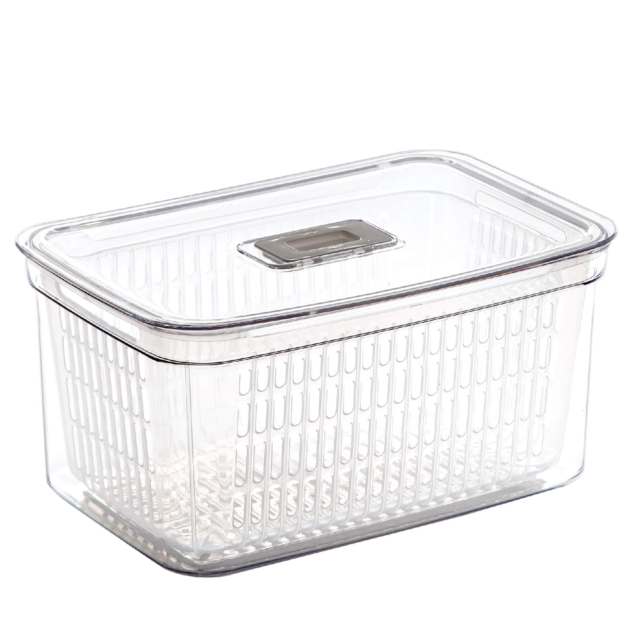 BINO | Produce Saver - 23.7 Cup/5.6L | Fridge Storage Containers for Fruits and Vegetables | Vegetable Storage with Adjustable A