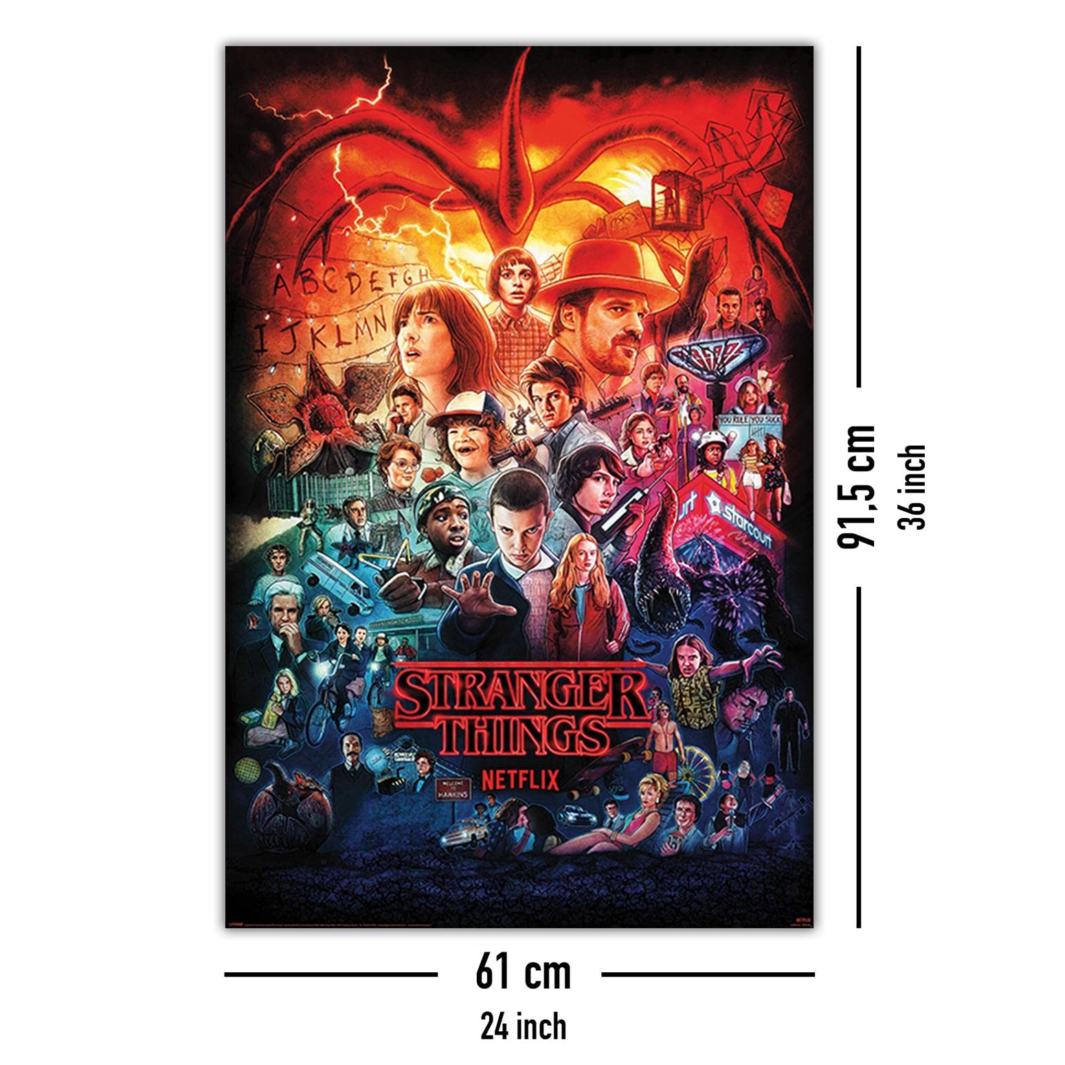 Pyramid International Stranger Things 4 Poster Seasons Montage