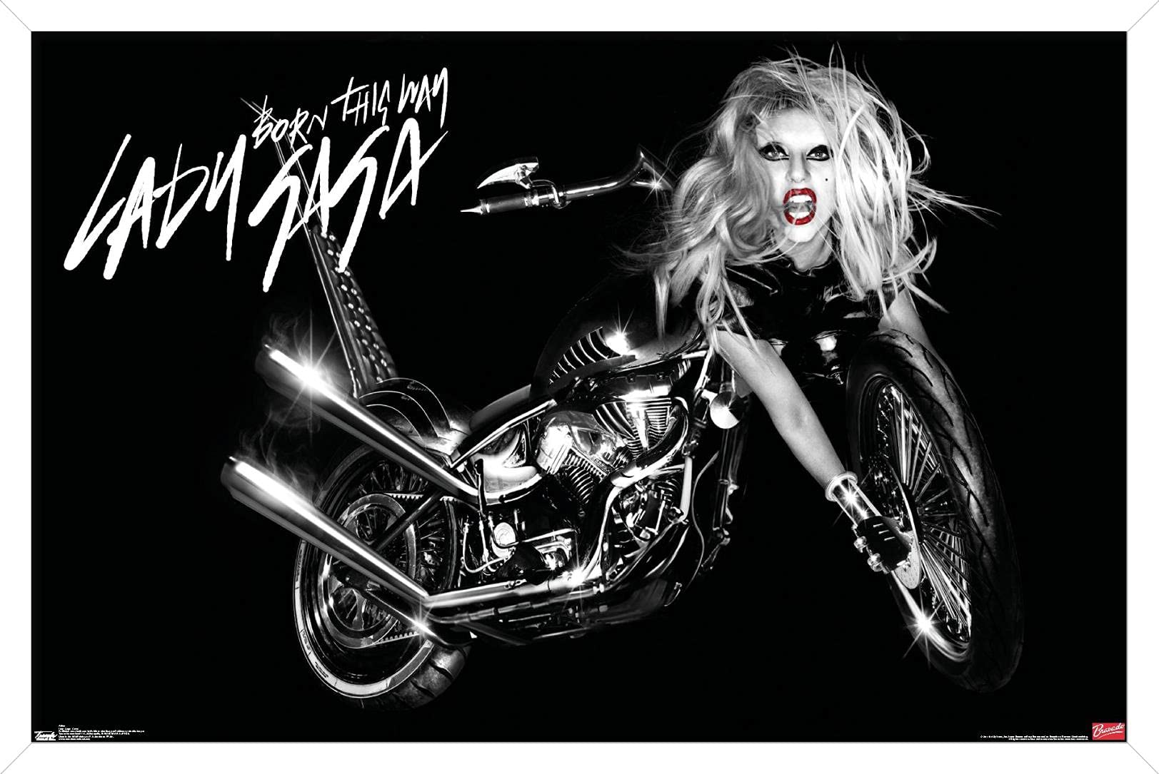 Trends International Lady Gaga - Cover Wall Poster, 22.375'' X 34'', White Framed Version