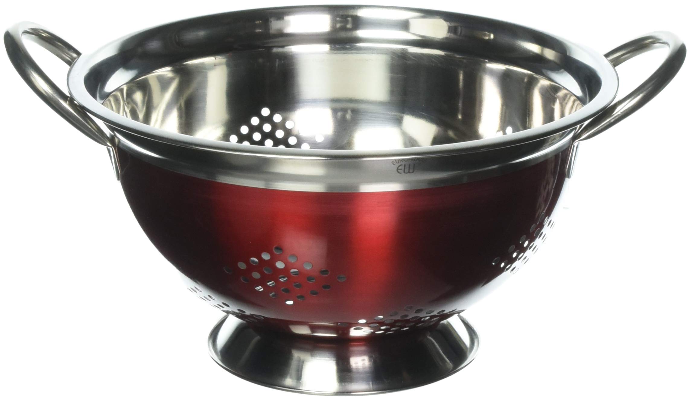 Euro-Home Gorgeous 5 Quart Red Stainless Steel Colander, Multicolor