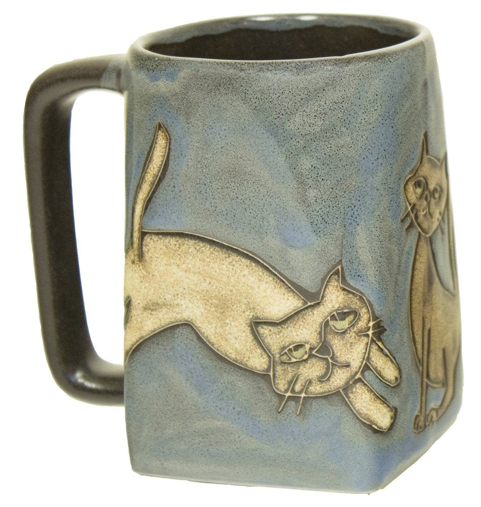 Mara Stoneware Mug - Playful Cats 12 oz