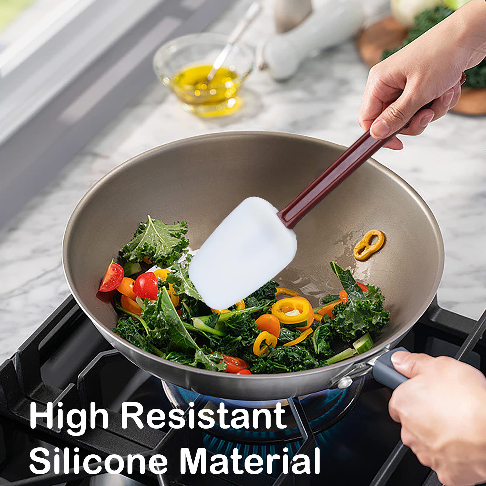 Mytasuy Silicone Spatulas Heat Resistant,Heavy Duty Rubber Spatulas Silicone Commercial, Commercial Silicone Spatulas Set For Ki