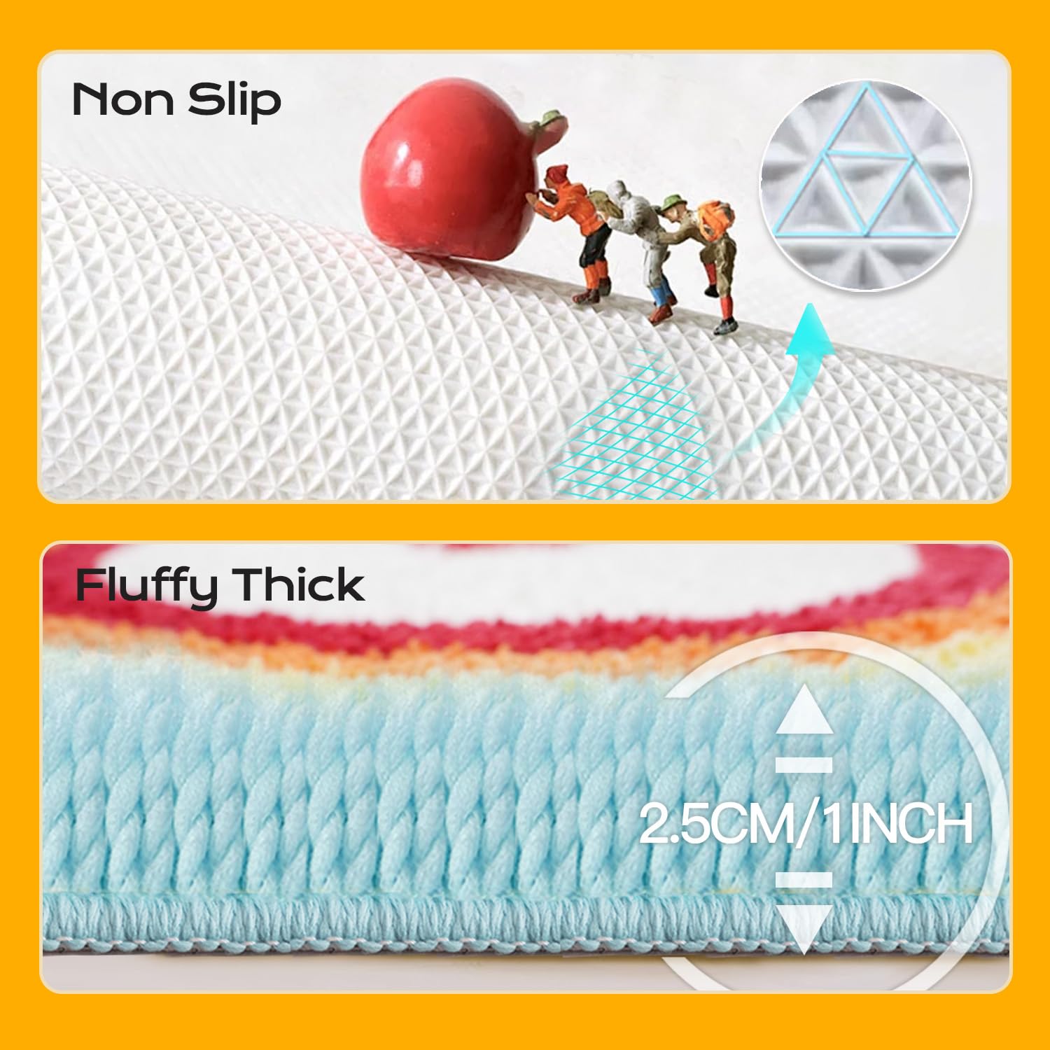 Comblue Red Cute Bath Rugs Non Slip, Extra Soft Funky Funny Bath Mat For Bathroom Floor Decor, Luxury Microfiber Absorbent Cool