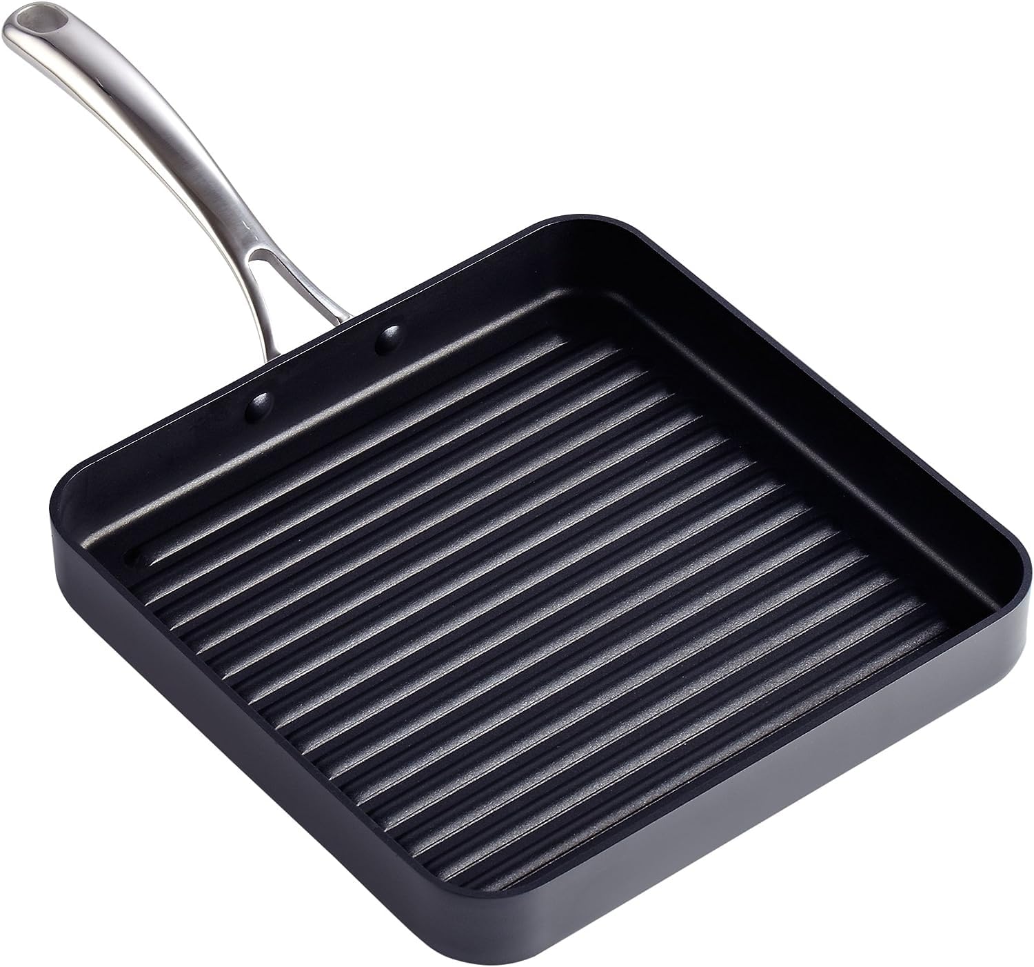 Cooks Standard Nonstick Square Grill Pan 11 X 11-Inch, Hard Anodized Grilling Skillet Pan Cookware For Camping, Home Use