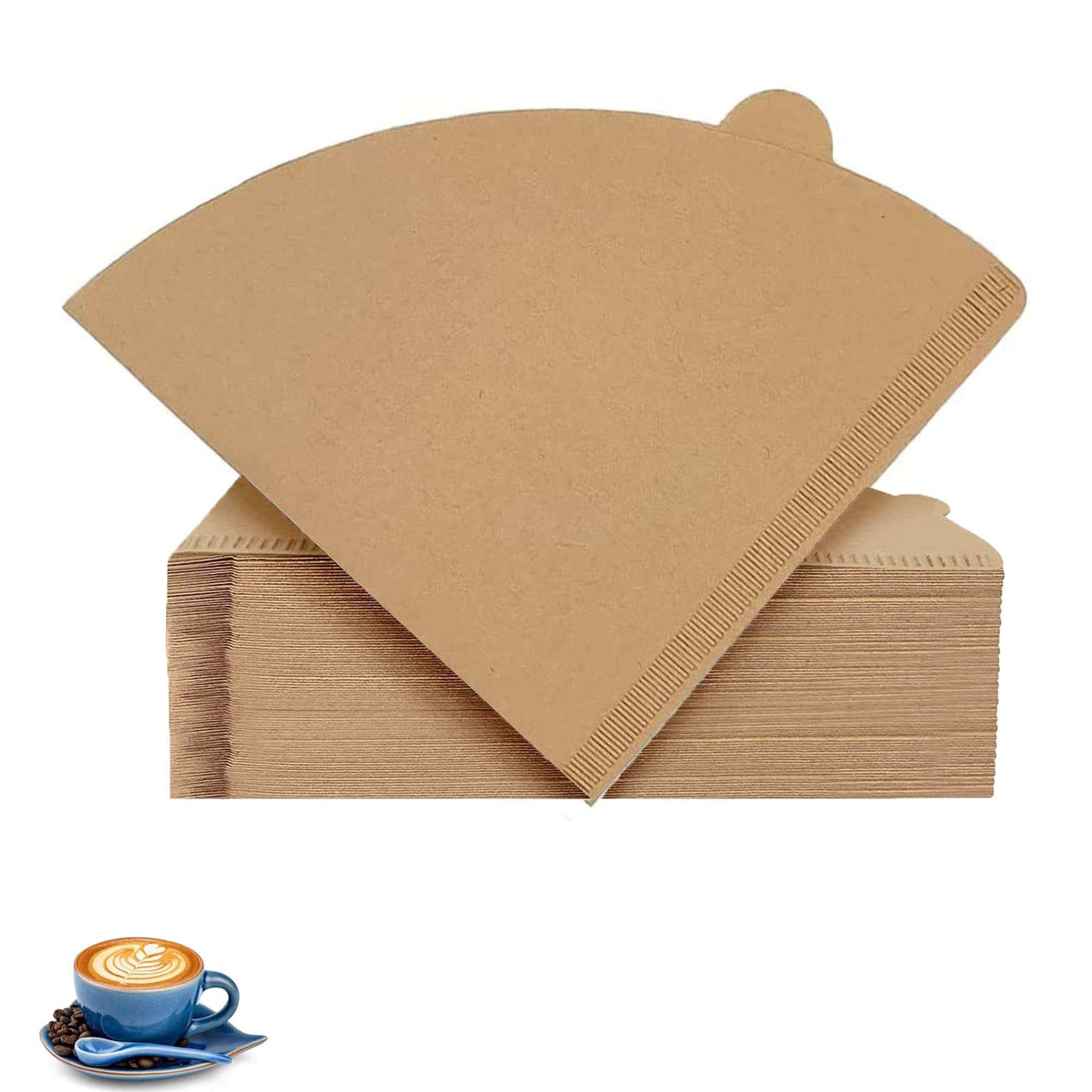 Hogurity Coffee Filter 02, Set Of 200 V02 Coffee Filters Size 2 Cone Coffee Filters Natural Unbleached Disposable Coffee Filter