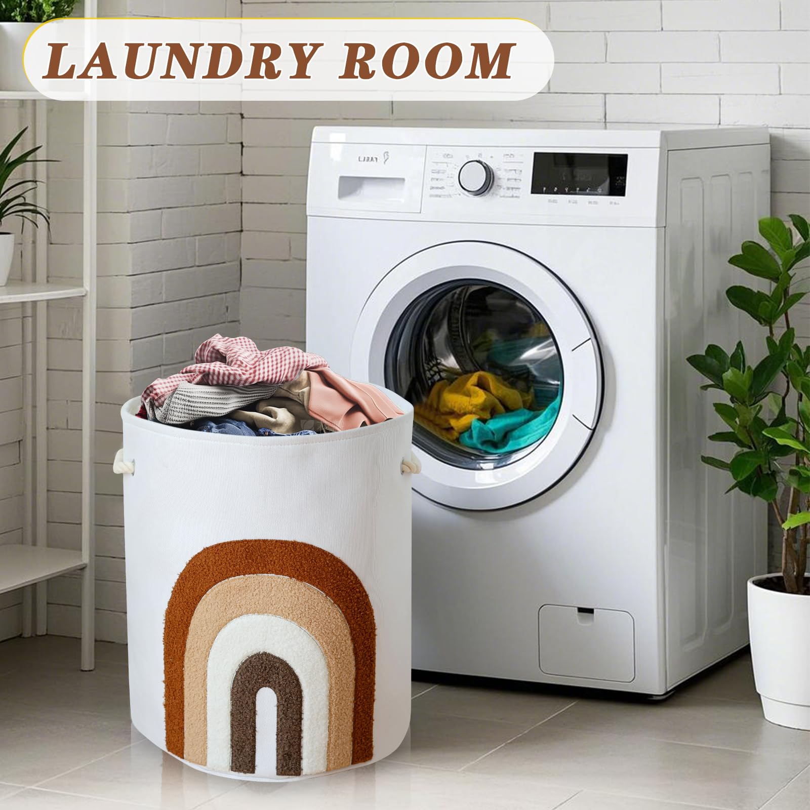 Inough Large Laundry Basket Tall Baskets Storage For Dirty Clothes, Toys Storage Bin Baby Hamper 58L Clothes Hampers Blanket Bas
