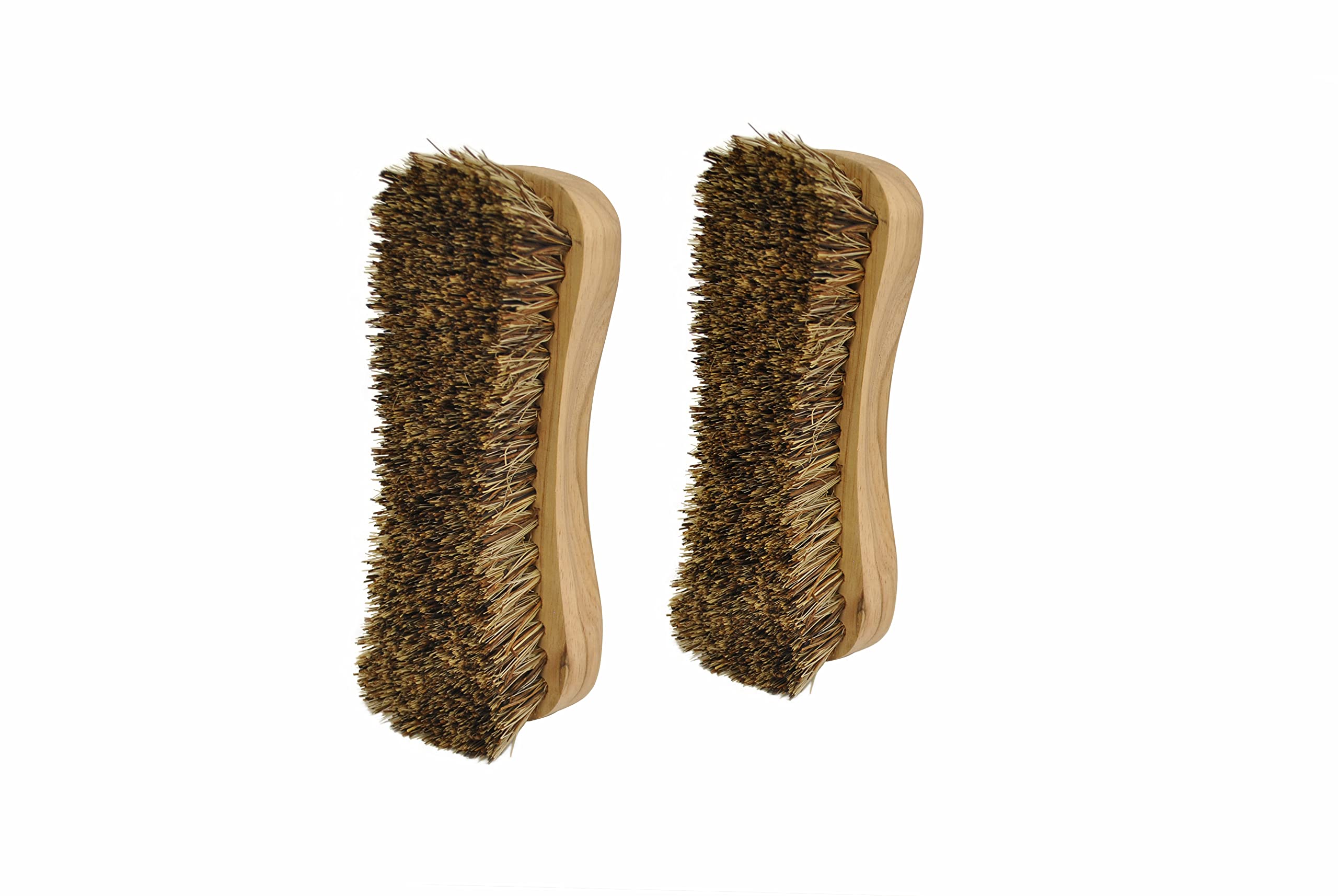 Naturolic All-Natural Wooden Scrub Brush Set | Wooden Handle | Palmyra Bristle Brush For Cleaning | Eco Friendly Cleaning Produc