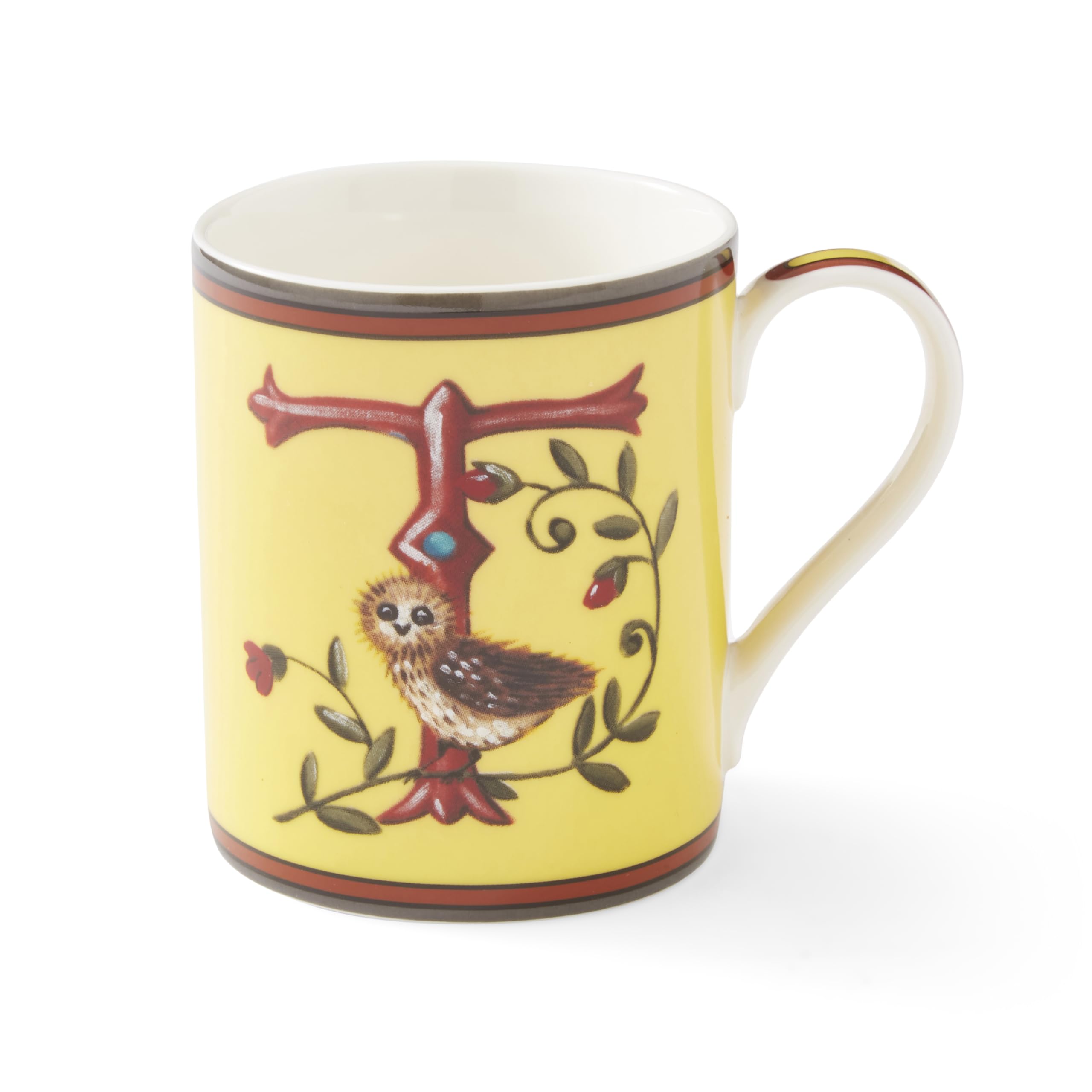 Spode  Kit Kemp  Alphabet Mug T  12 Oz  Yellow