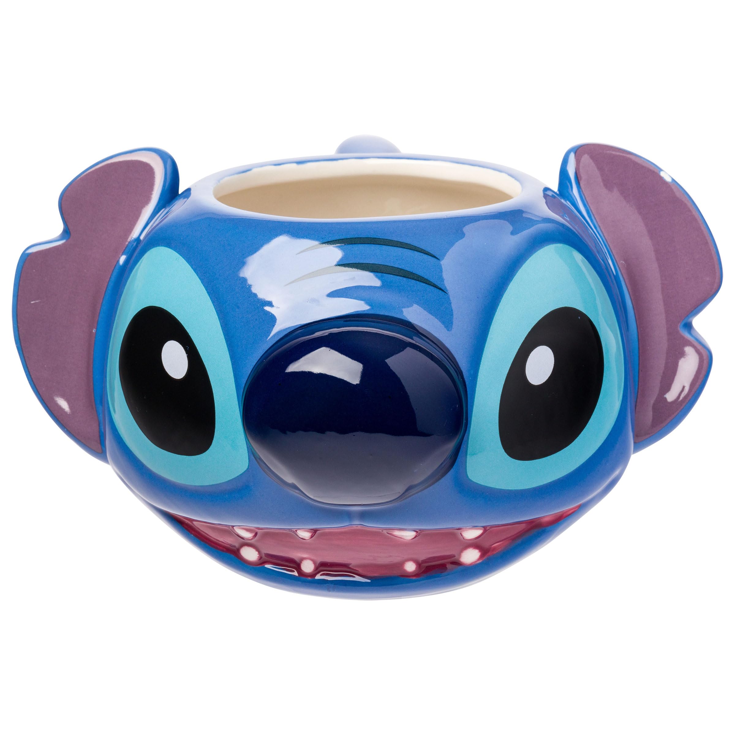 Silver Buffalo Disney Lilo and Stitch Ceramic 3D Sculpted Mug Featuring Stitch, 20 Ounces