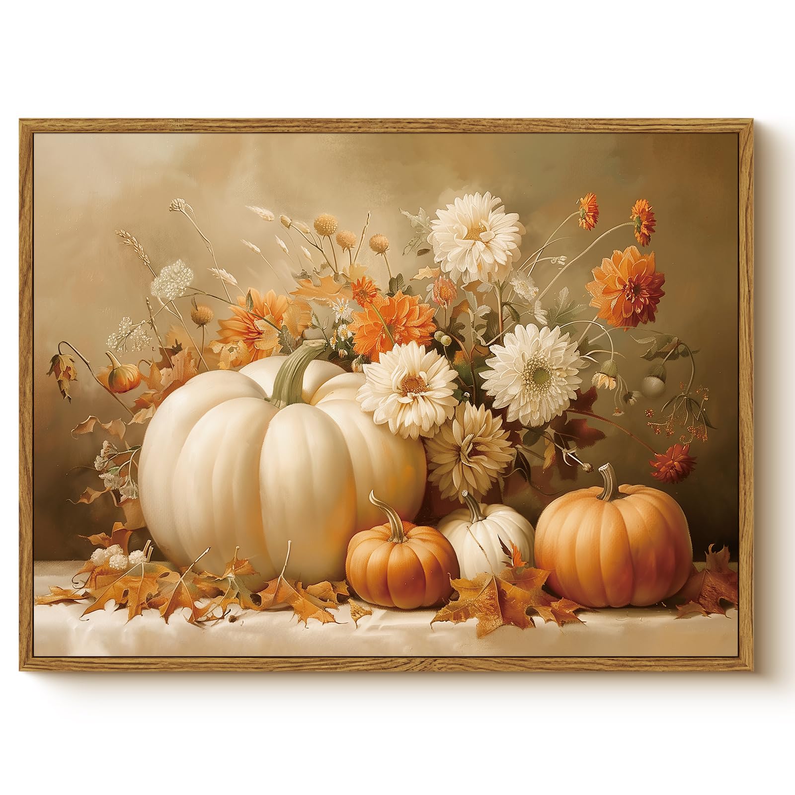 Whasayart Vintage Framed Canvas Wall Art Flowers