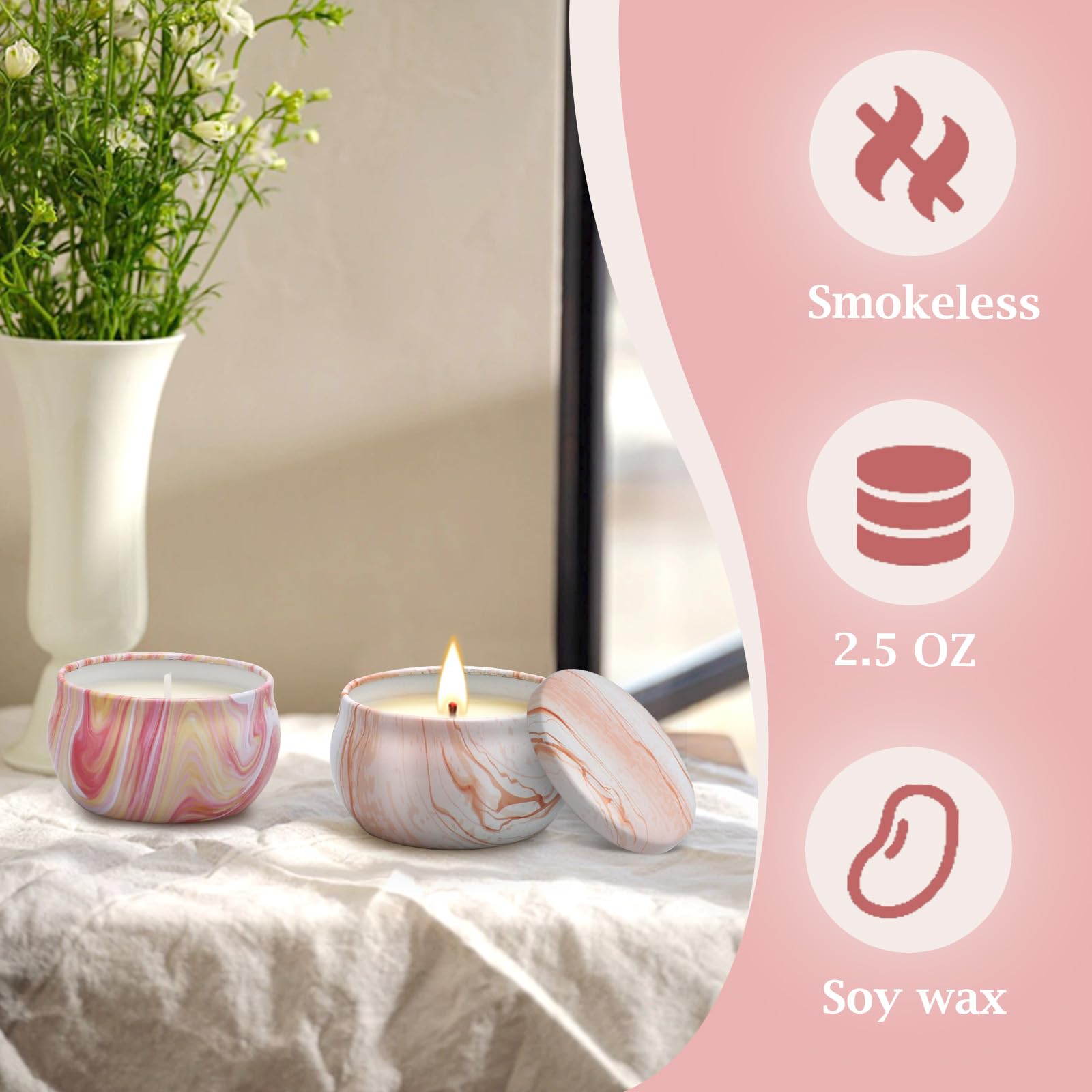 Scented Candles Gifts for Women, 12 Pack Candles for Home Scented, 30 Oz Soy Wax Candles Gifts Sets, 240H Burning Candles for Sc