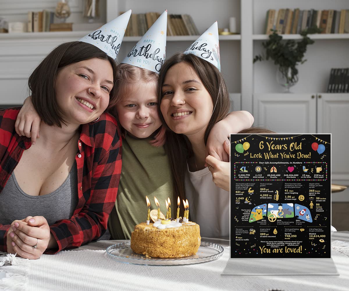 Card Life In Numbers - 6Th Birthday Gifts - 6Th Birthday Decorations - Birthday Gift Ideas For 6 Years Old - 6 Birthday Poster [