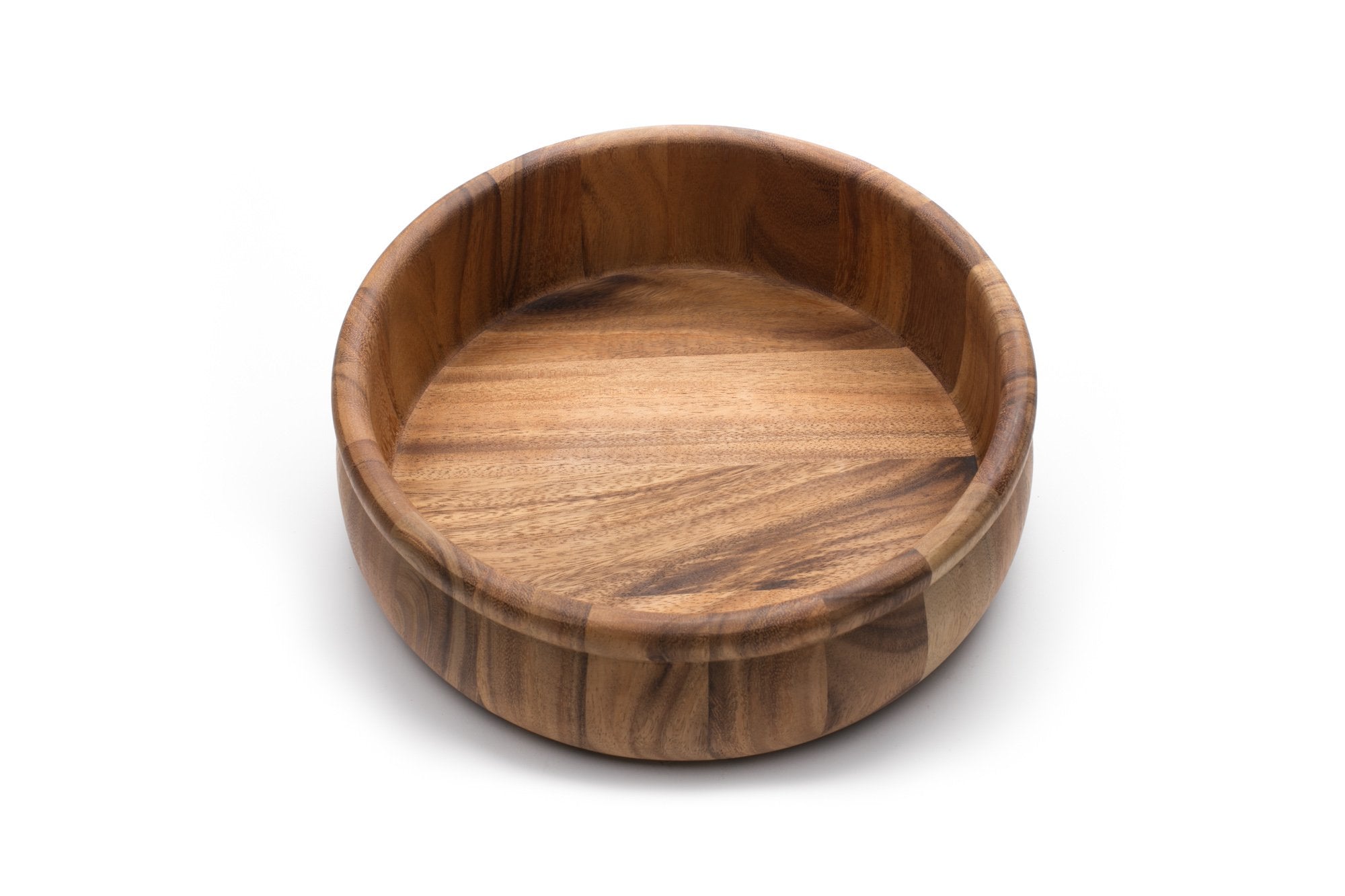 Ironwood Gourmet Large Bead Rim Petaluma Salad Bowl, Acacia Wood, Brown, 12 X 12 X 4 Inches
