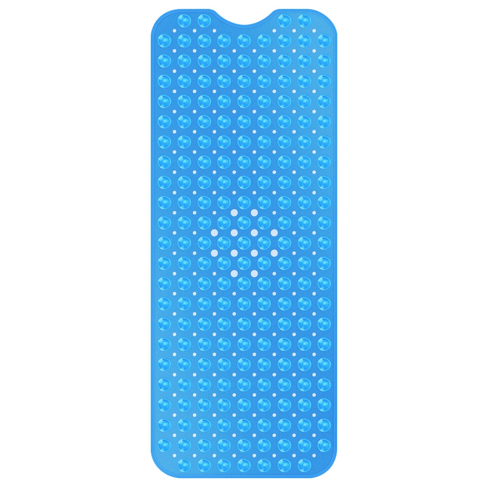 REETUAL BATHMAT-Non Slip Bathtub & Shower Mat - 40    x 16    Extra Long Bath Mat with Suction Cups and Drain Holes - Anti Slip 