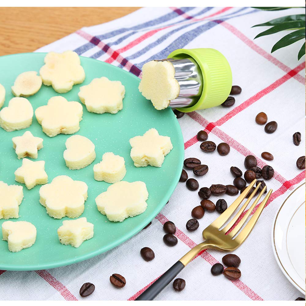 14 Pcs Fruit Vegetable Cookie Cutters Shapes Sets Stainless Steel Food Mini Pie Cookie Stamps Mold For Kids Baking,Bento Box And