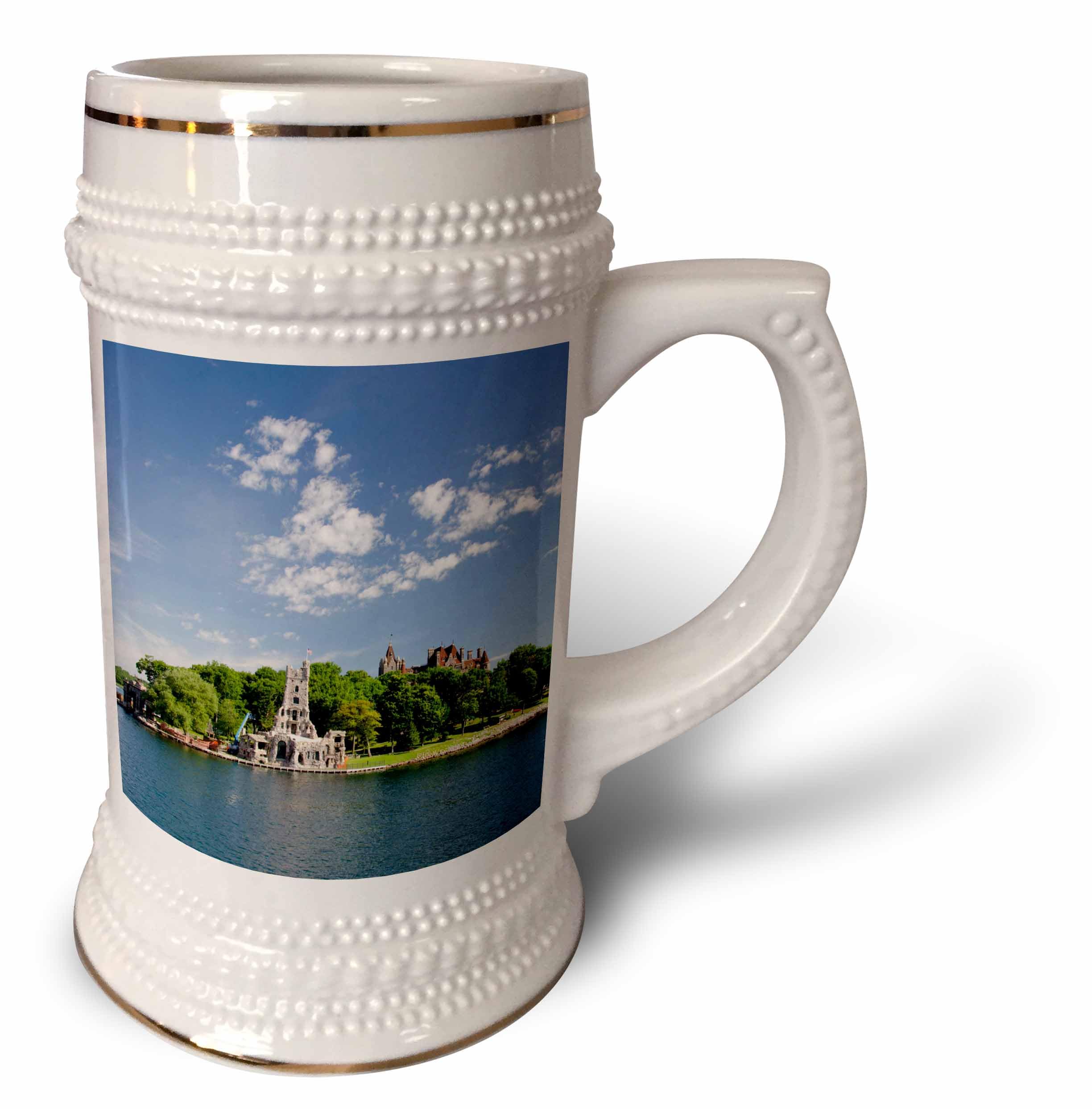 3dRose Boldt Castle, Thousand Islands, New York USA-US33 CMI0180-Cindy Miller Hopkins Mug, 18oz , 22oz Stein, White
