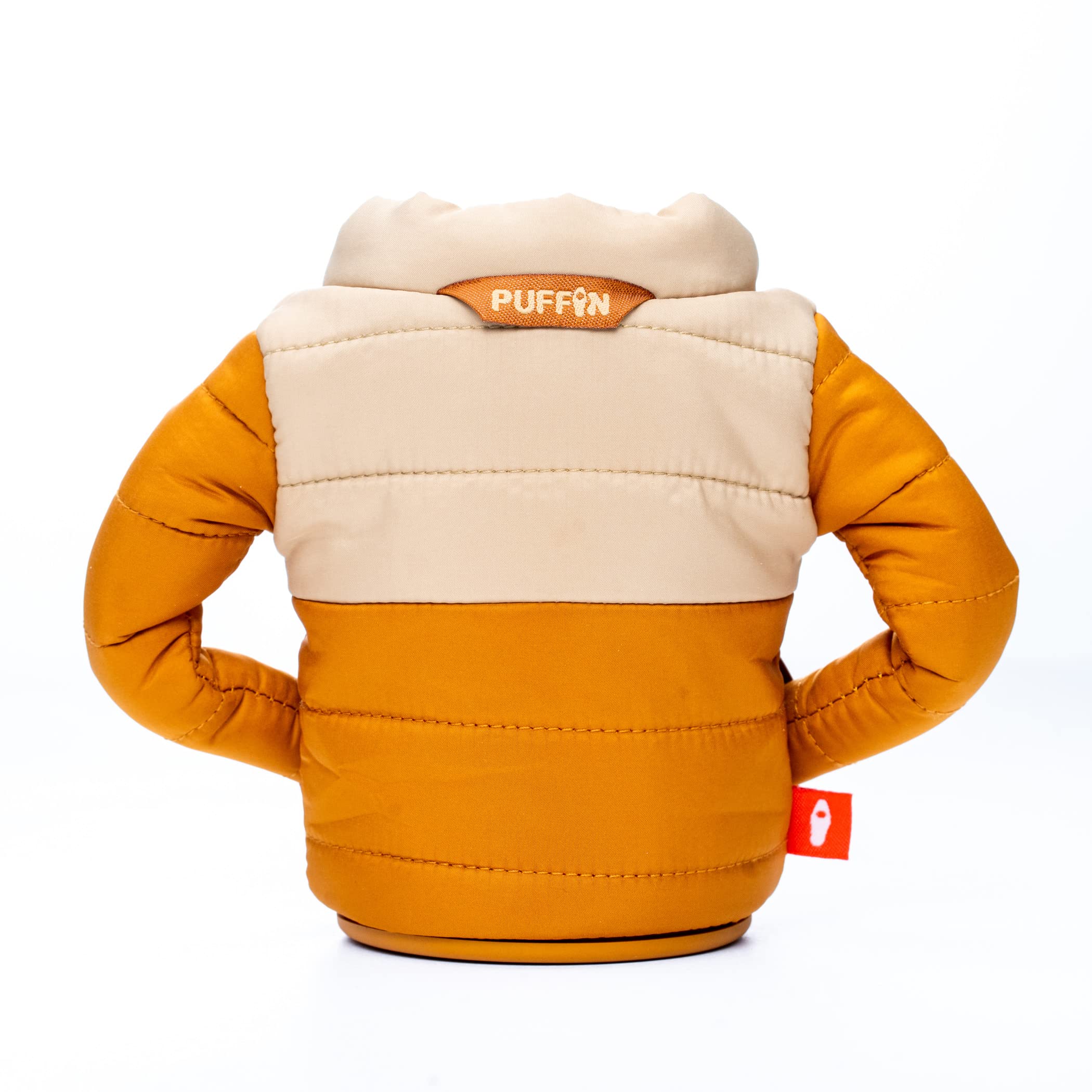 Puffin - The Puffy Beverage Jacket, Insulated Can Cooler, Honey Brown/Taco Tan