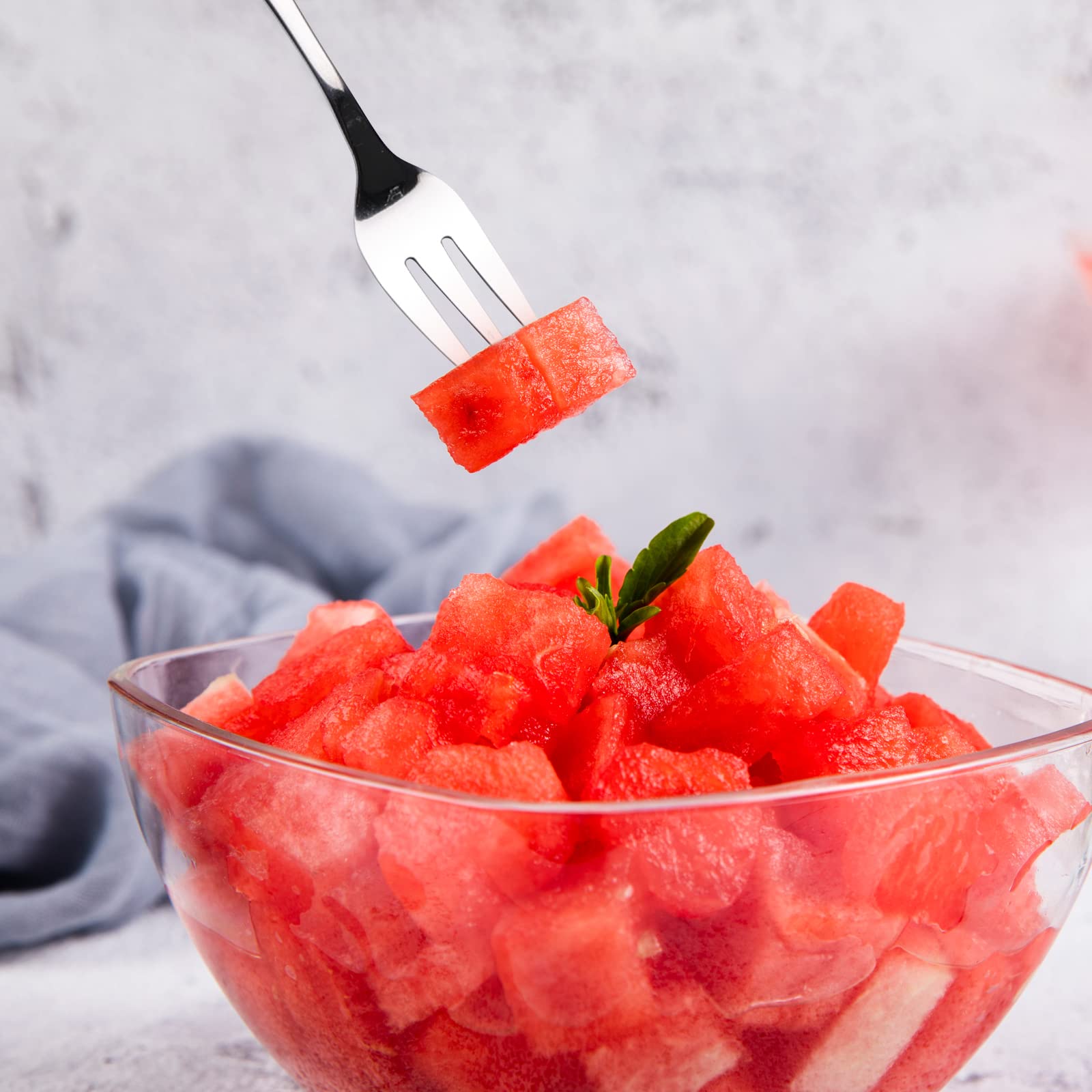 Pekky 12 Piece 3-Tine Cake Forks, Stainless Steel Tasting Appetizer Forks, 6-Inch