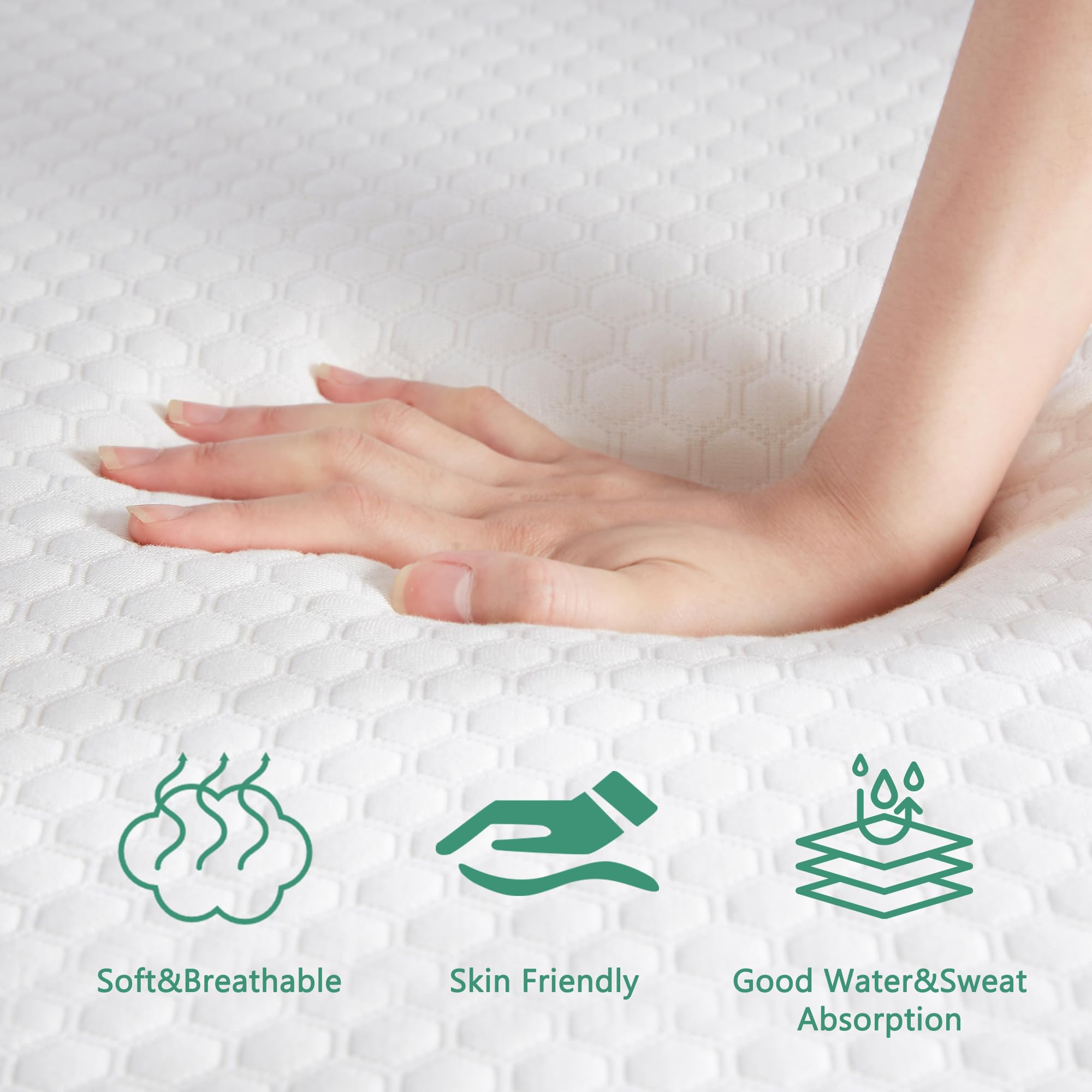 Vecelo 8 Inch Charcoal Infused Memory Foam King Mattress And 4 Inch Fresh Cooling Gel Mattress Topper (12 Inch Total), Medium Fi