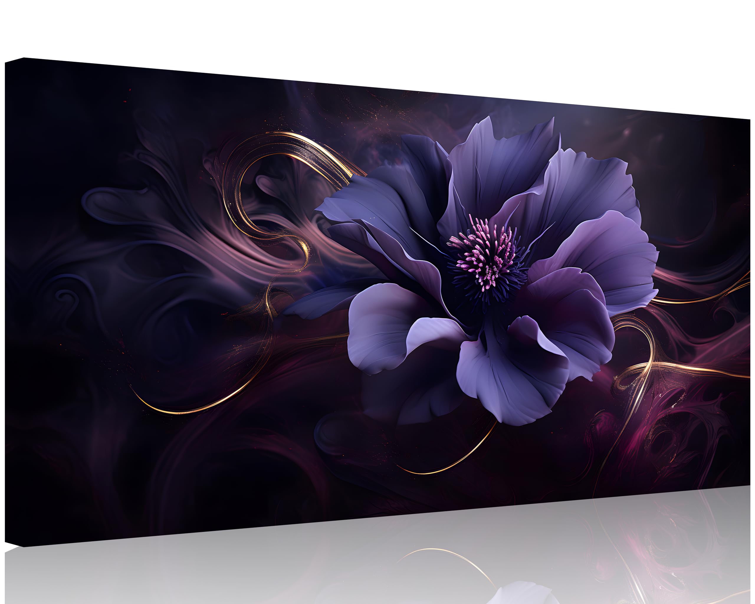 Tutubeer 1 Panel Purple Wall Canvas Purple Canvas Pictures Abstract Purple Flower Print On Canvas Purple Abstract Canvas Wall Ar
