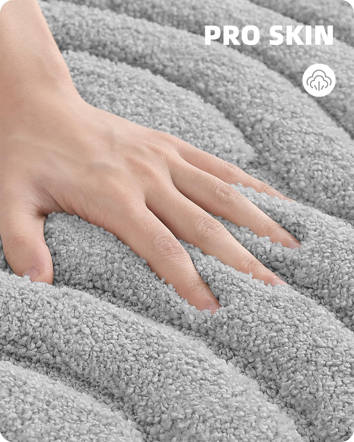 Color G Grey Bathroom Rugs Absorbent Bath Mat for Shower  20 x 32 Non Slip Bath Rugs for Bathroom  Soft Washable Bathmats Small Bathroom Floor Mat Microfiber Easy to Clean Quick Dry