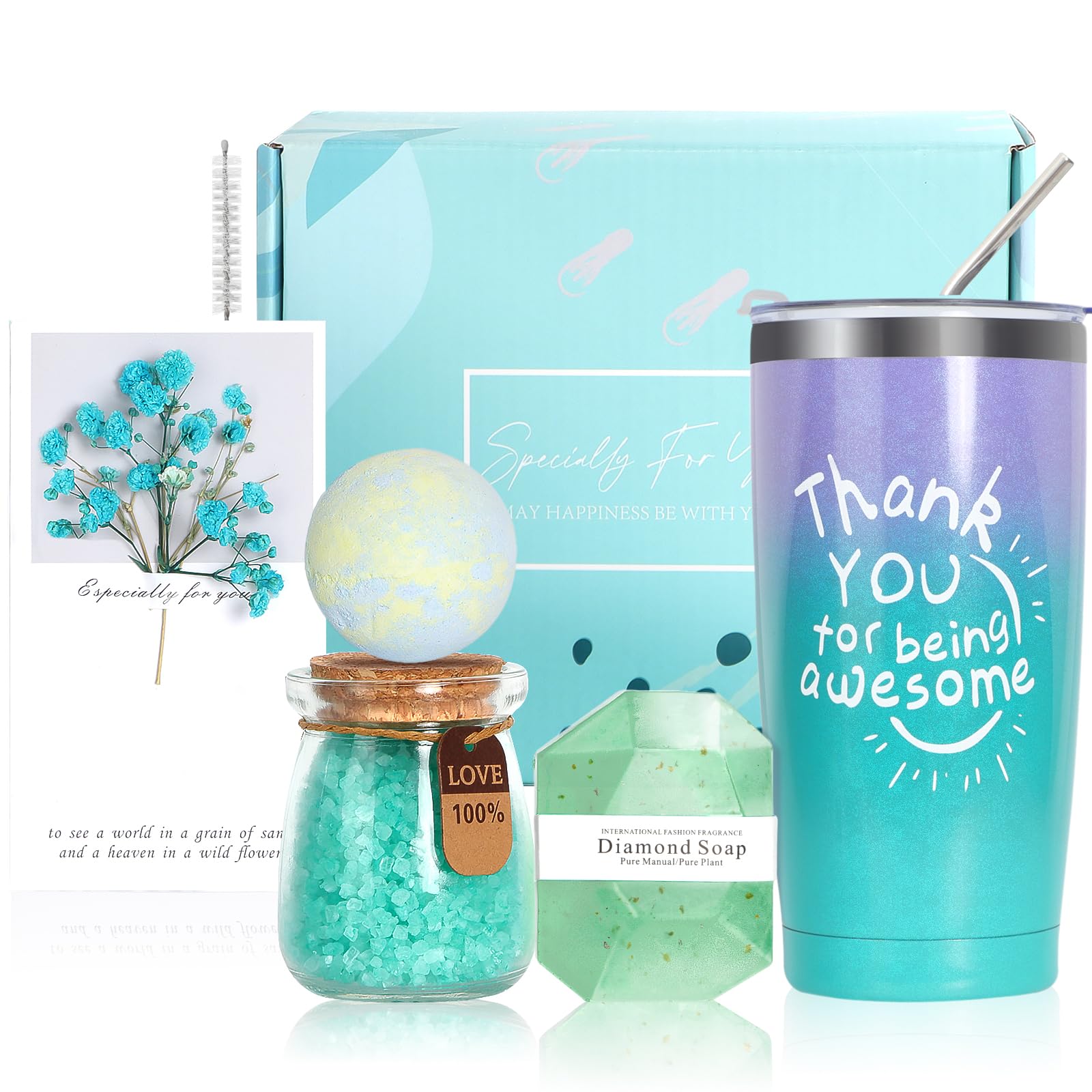 Macevia Birthday Gifts for Women, Self Care Gift Set for Women-Ocean Relaxing Spa Gifts Basket Set for Mom Grandma Sister Daught