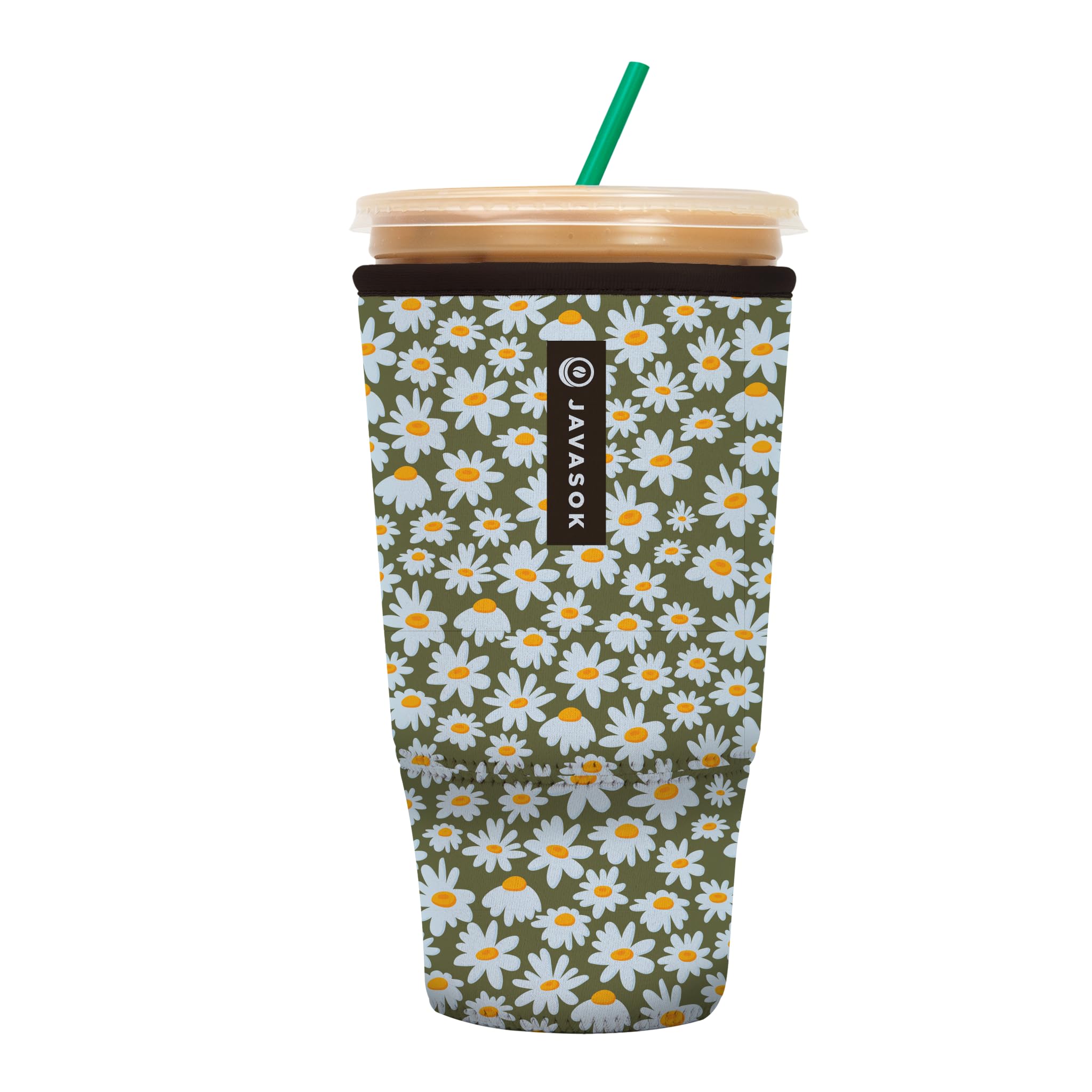 Sok It JavaSok Iced Coffee & Cold Soda Insulated Neoprene Cup Sleeve (Chamomile China, XXLarge: 44-48oz)