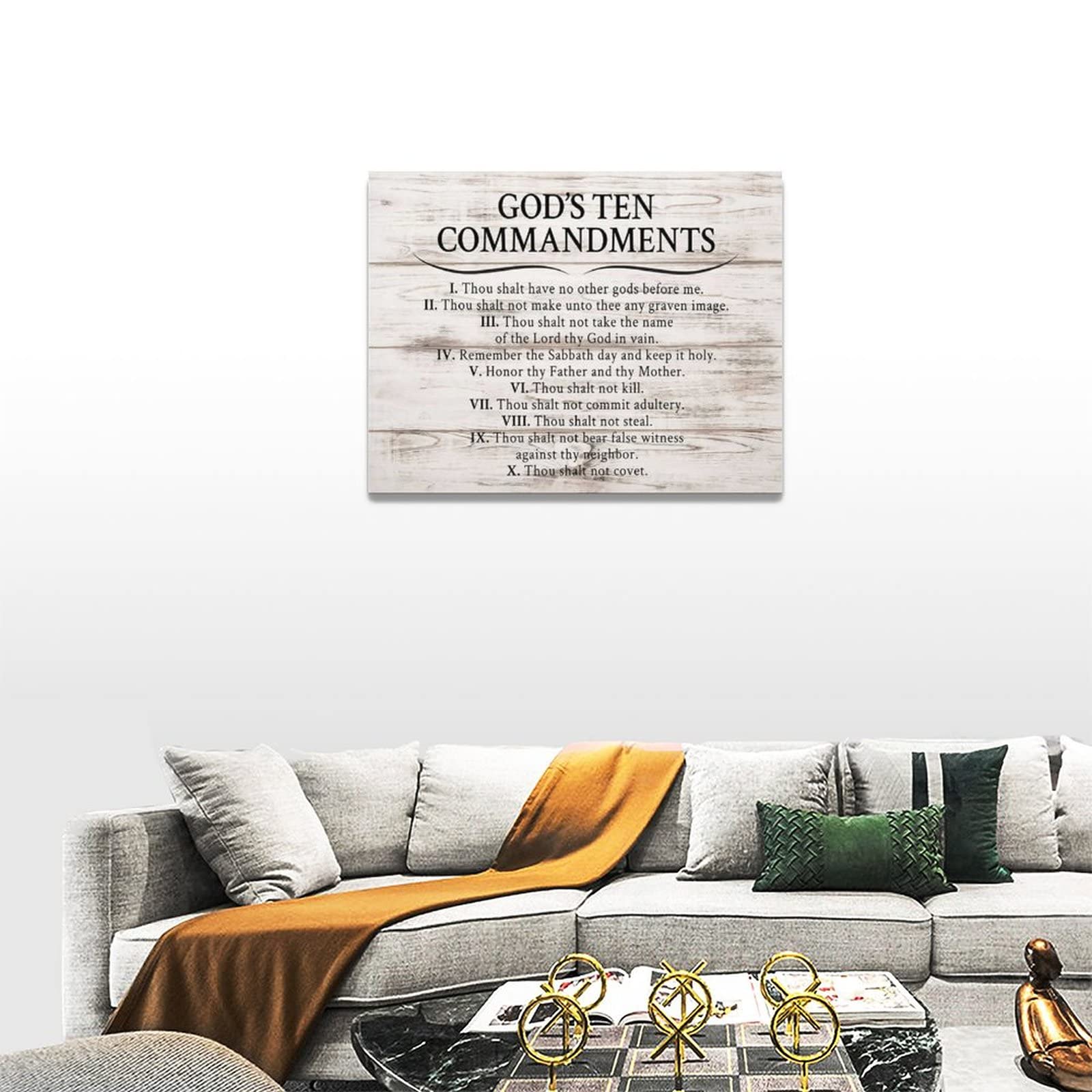 Ten Commandments Wall Decor 10 Commandments Wall Art Christian Scriptures Canvas Prints Bible Verse Pictures Painting Modern Art
