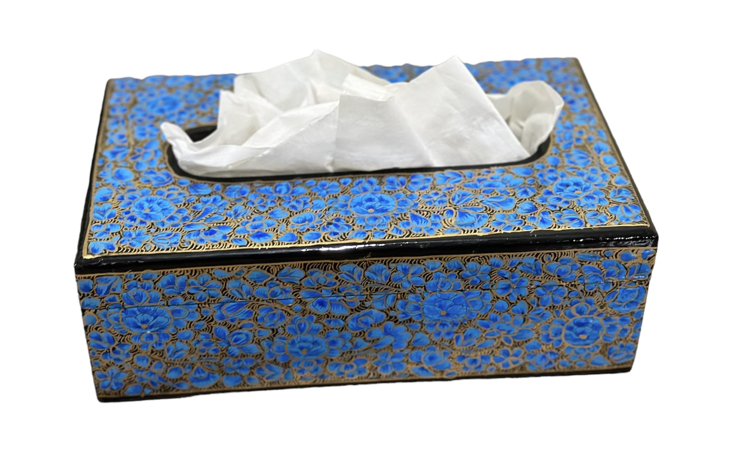 Baba Art And Crafts Kashmiri Papier Tissue Paper Holder Decorative Napkin Stand For Dining Table/Kitchen Made With Paper Mache