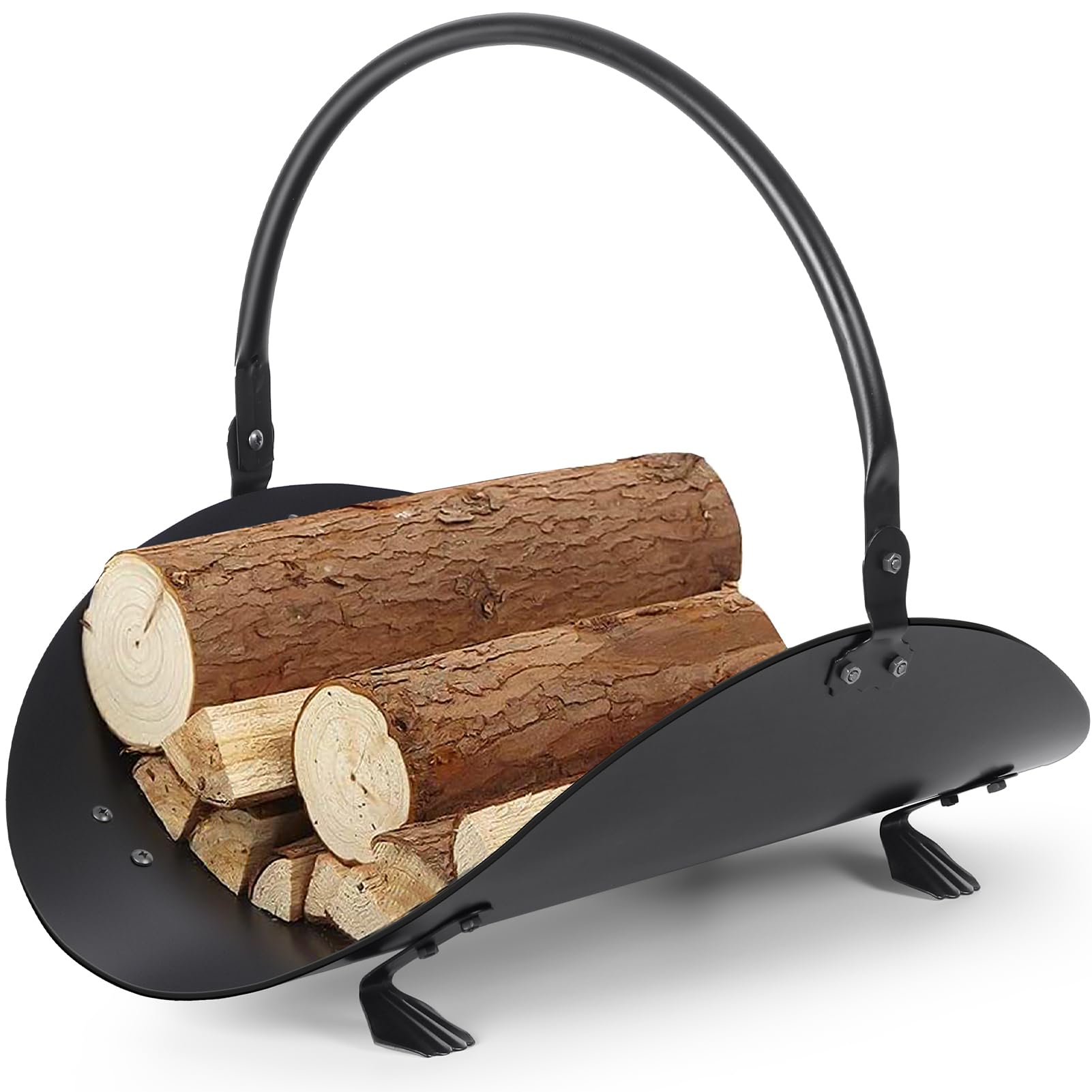 Amagabeli Garden & Home Fireplace Log Holder Indoor Firewood Carrier Metal Wood Rack Holders Tools Covers Fire Wood Basket Conta