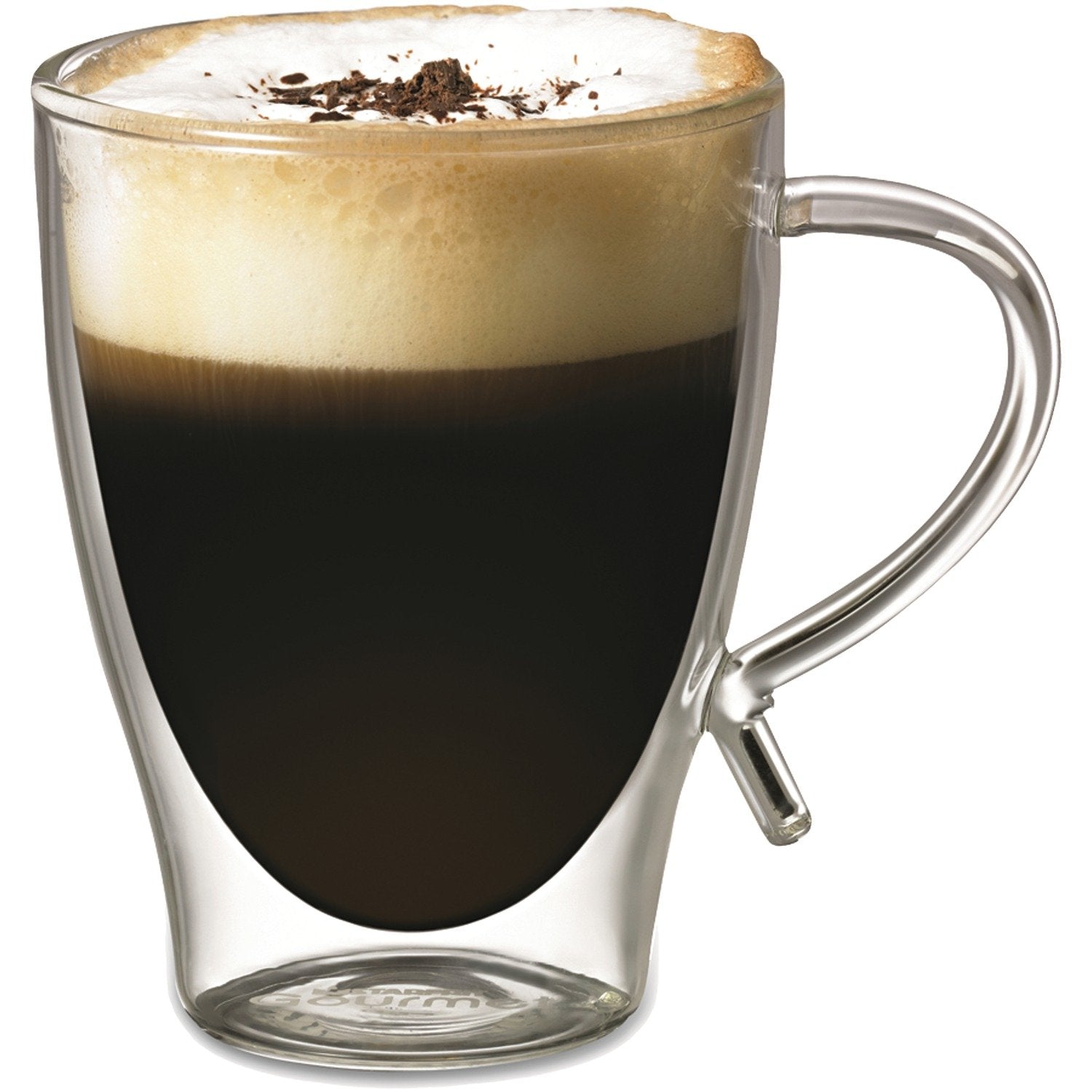 Starfrit 080056-006-FOAM 12-Ounce Double-Wall Glass Coffee Cup, Clear