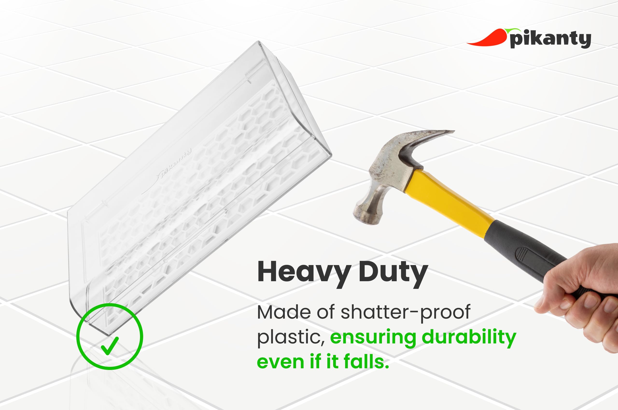 Pikanty - Bacon Container For Refrigerator | Fridge Storage And Deli Meat Keeper With Food Serving Tongs And Drain Plate | Dishw