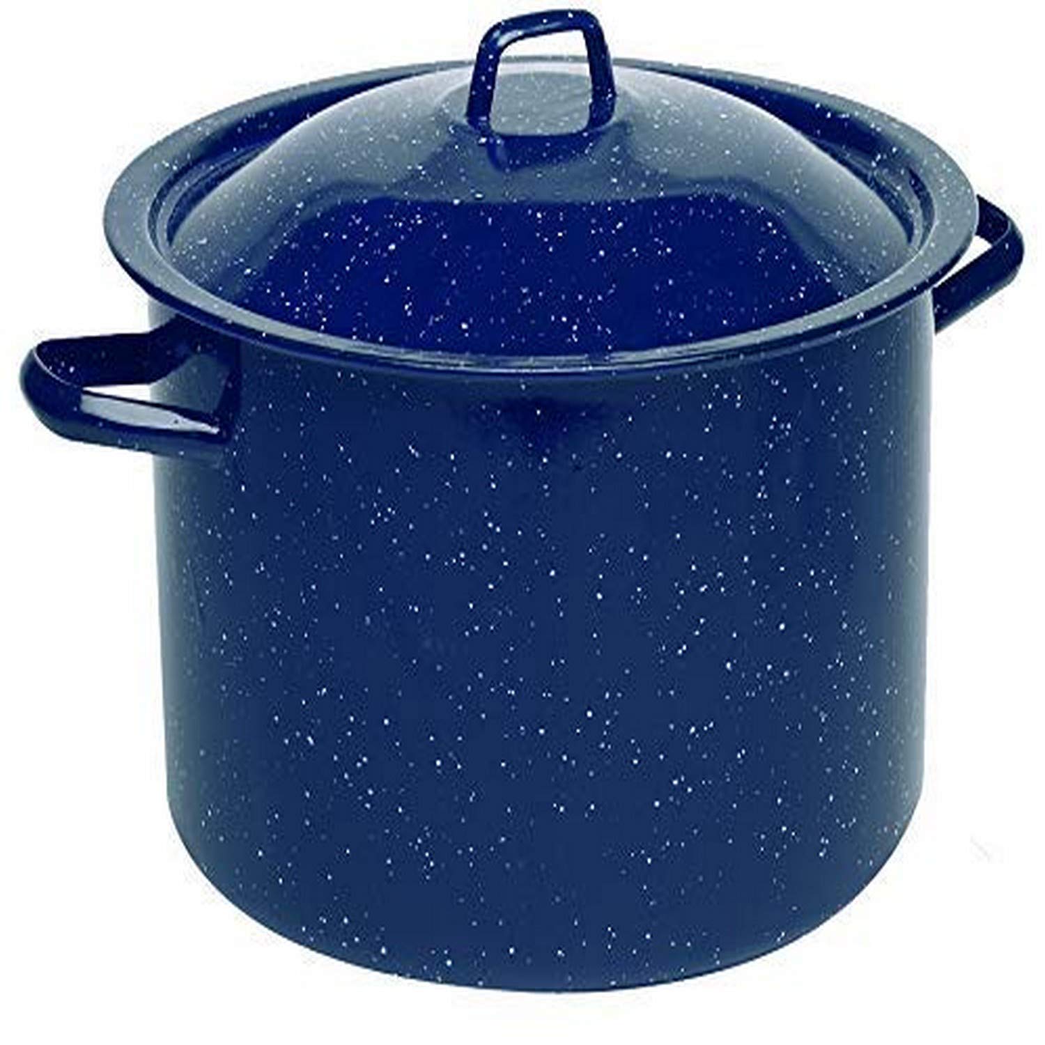 IMUSA USA Speckled Enamel Stock Pot 7.75-Quart, Blue-Used Condition