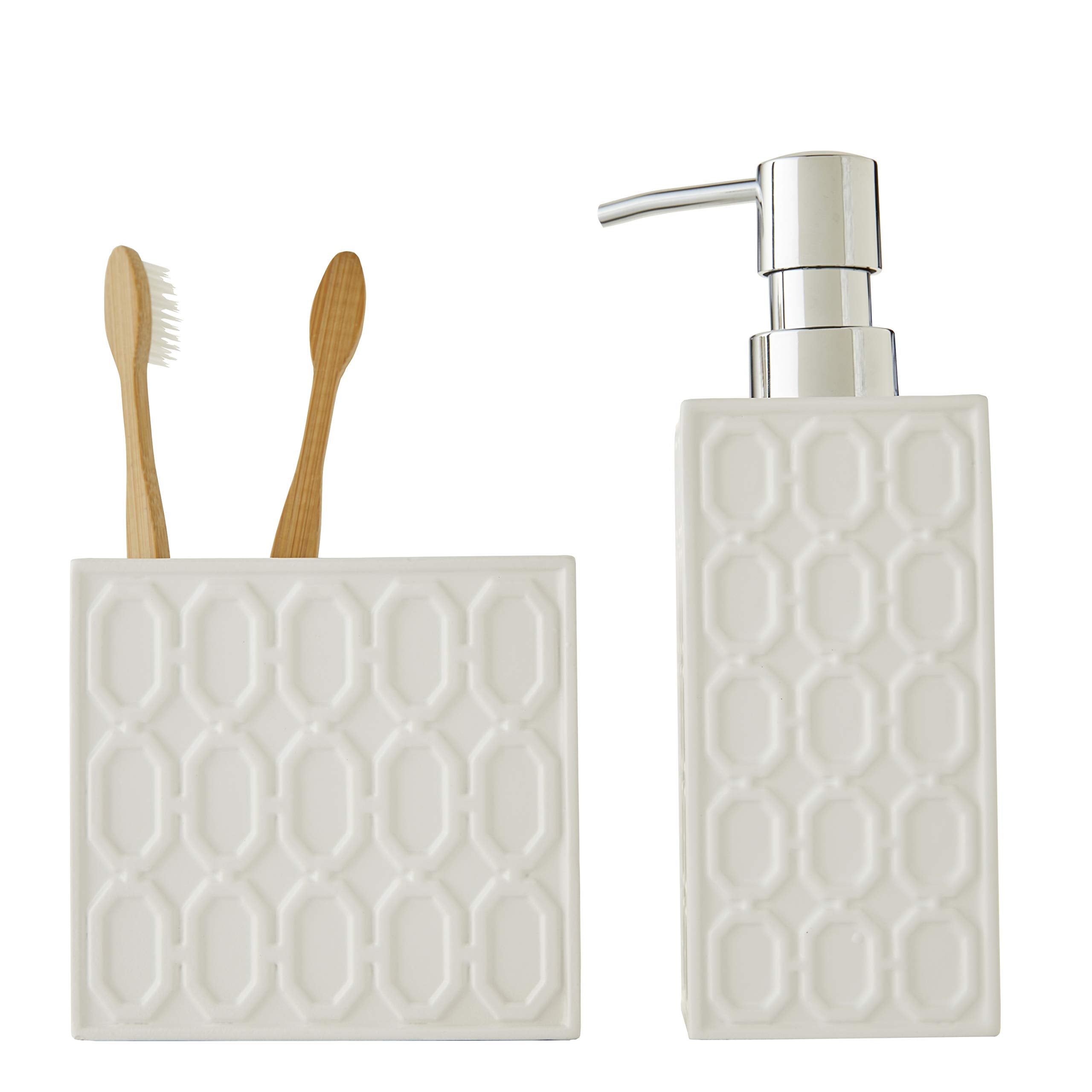 Vern Yip By Skl Home Lithgow Soap Dispenser, White