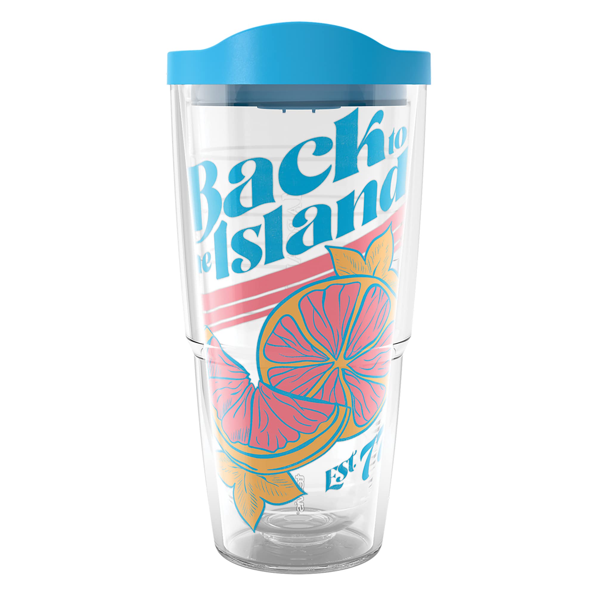 Tervis Margaritaville - Back To The Island Made In Usa Double Walled Insulated Tumbler Travel Cup Keeps Drinks Cold & Hot, 24Oz,