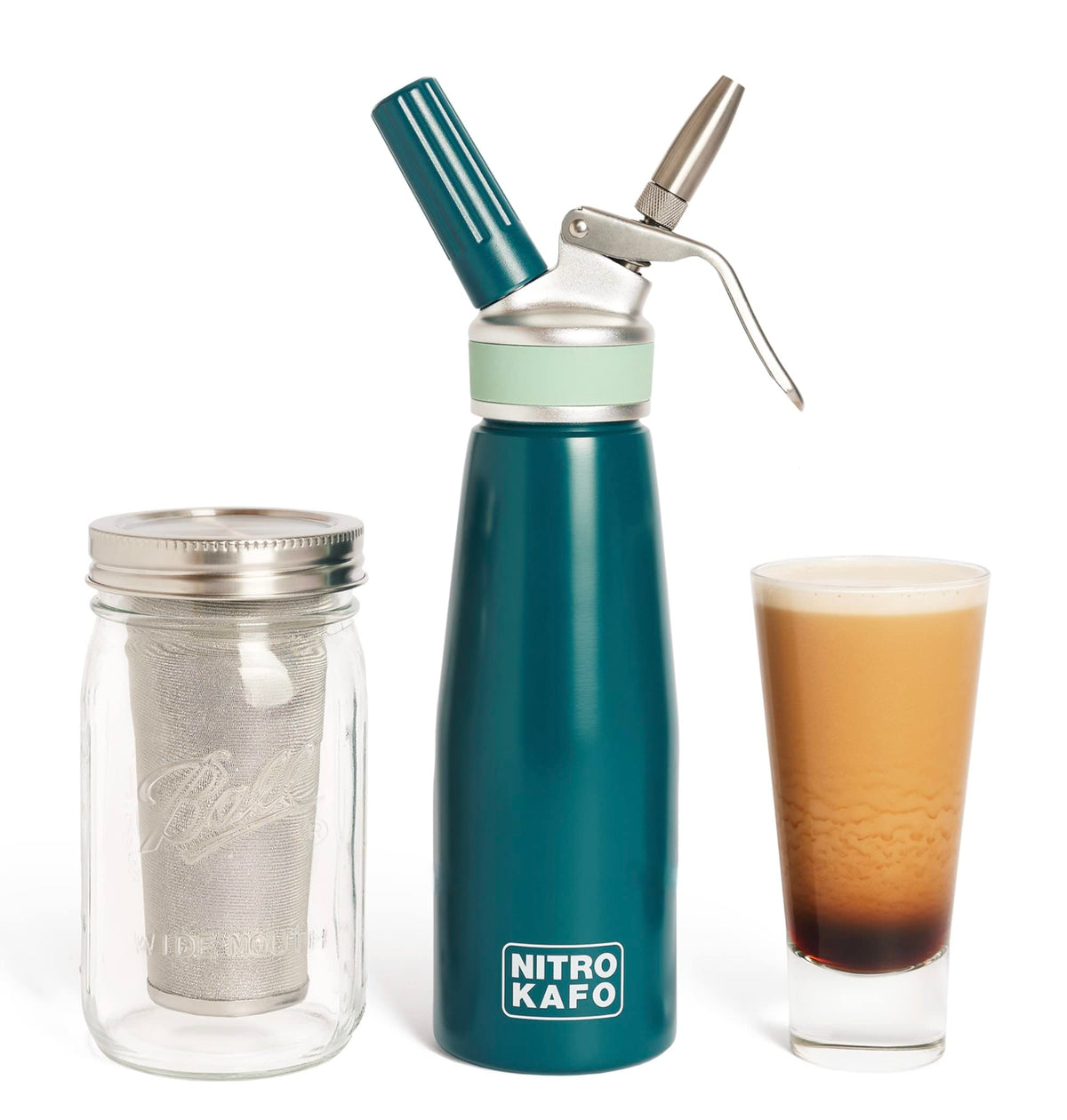 Impeccable Culinary Objects (Ico) Nitro Kafo 1L Nitro Coffee Maker, Aluminum Nitro Cold Brew Coffee Maker With Special Nitro Dif