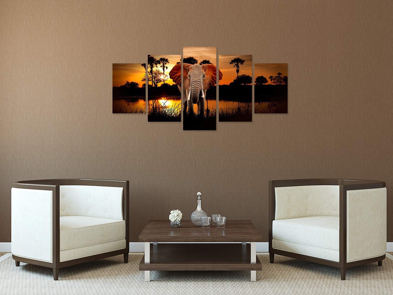 Inzlove Elephant Wall Art Animal Pictures Prints Paintings On Canvas
