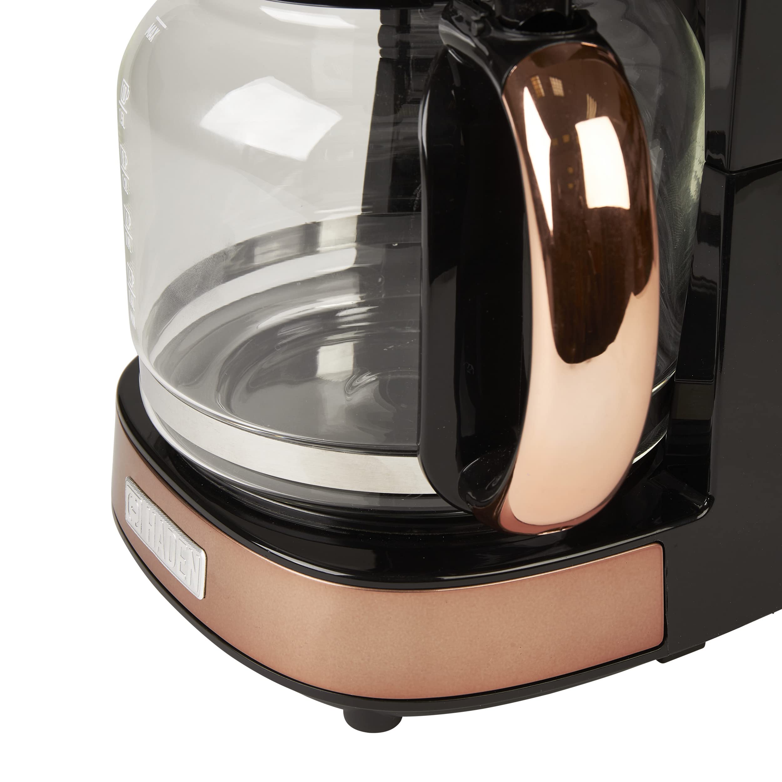 Haden Coffee Machine, 12 Cup Programmable Drip Coffee Maker With Auto Shut-Off Function And Reusable Washable Water Filter, Blac