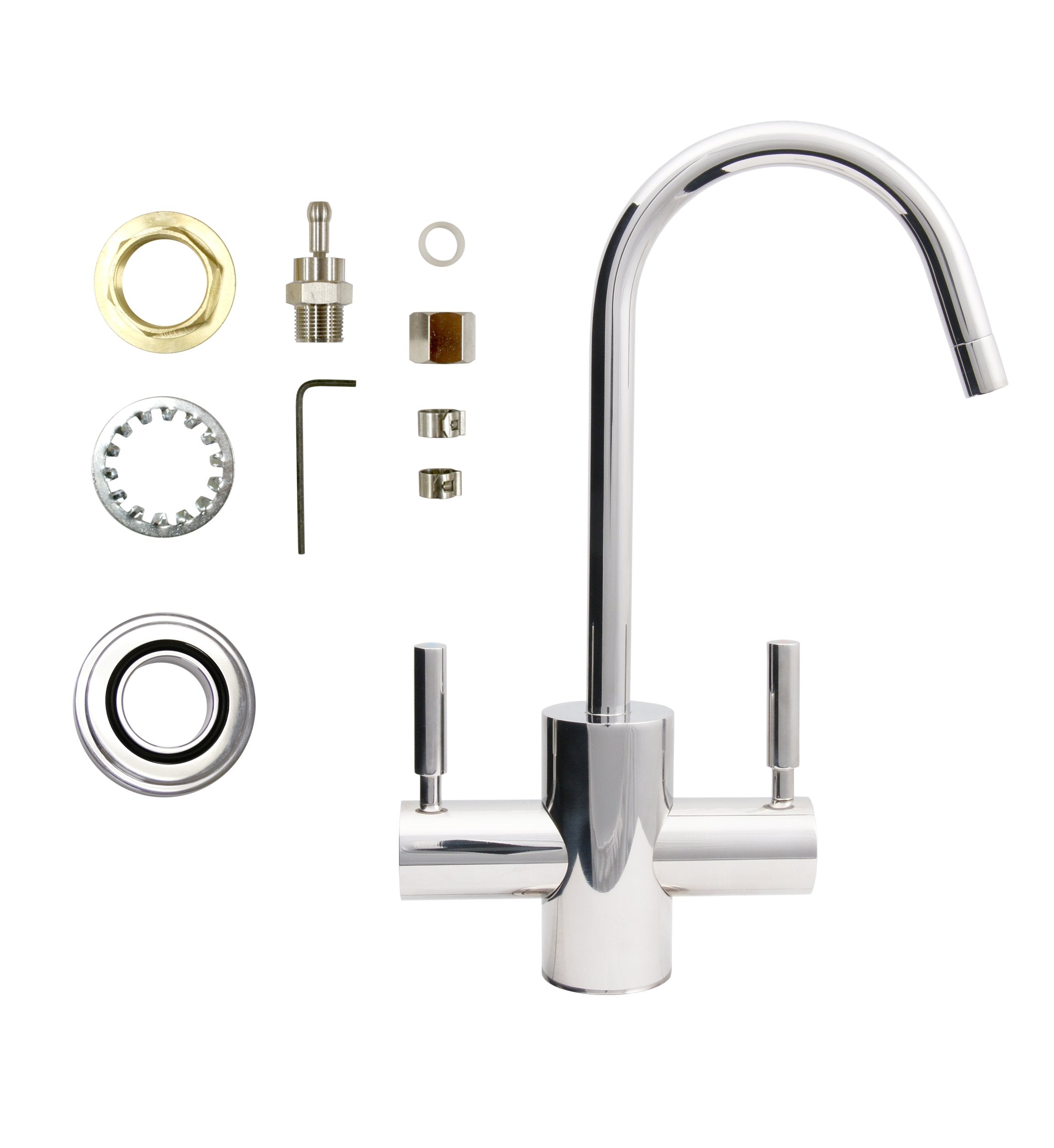 Apec Instant Hot And Cold Reverse Osmosis Drinking Water Dispenser Faucet Chrome (Westbrook Faucet-Hc-Wst-Cm)