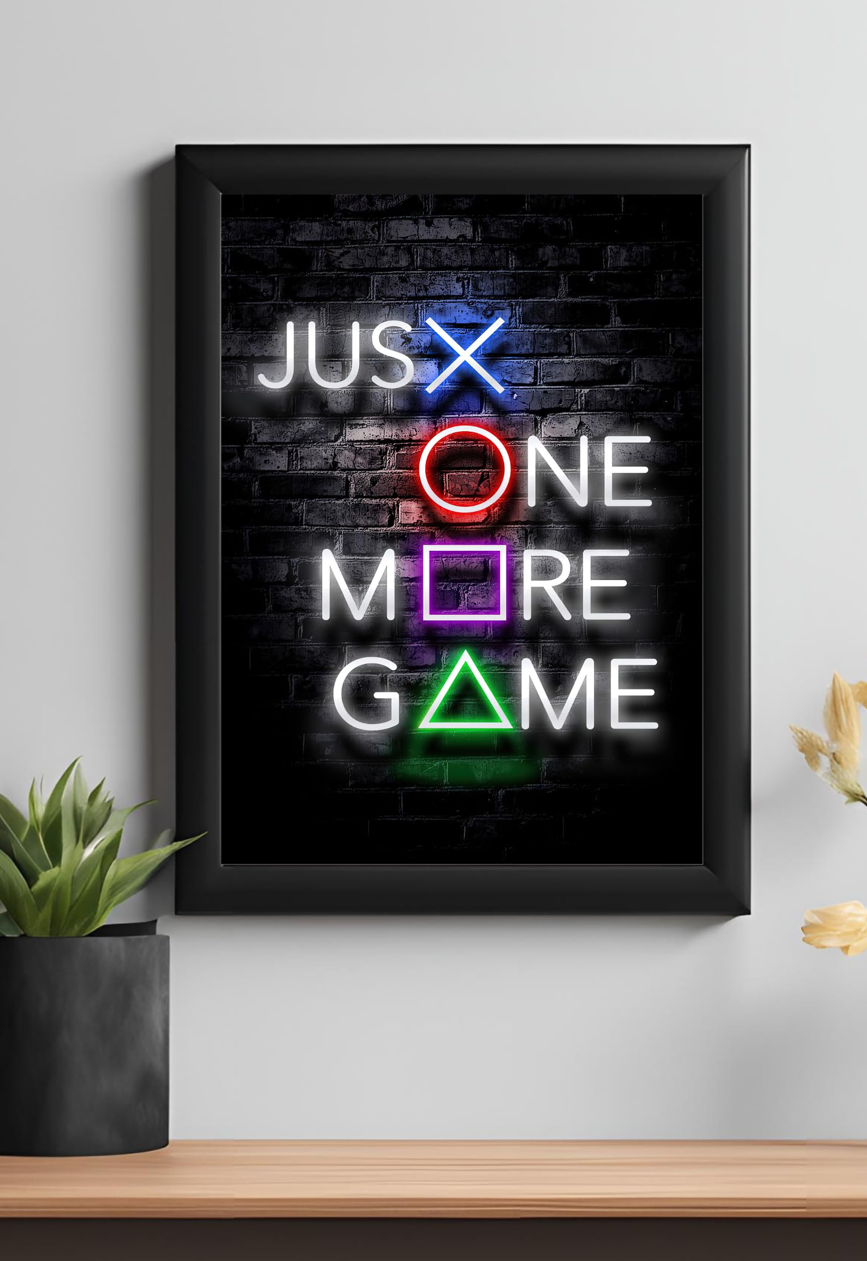 Master Flame Gaming Quotes Aesthetic Wall Art Poster For Living Room, Home & Wall Decor Frame/Frameless | Xbox Playstation Contr