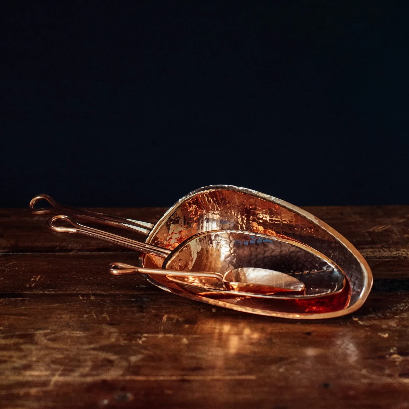 Sertodo Copper Scoop For Coffee And Spices | Solid Copper, Heavy Gauge, Hand Hammered | Copper Handle | 1Oz / 2 Tbsp Capacity
