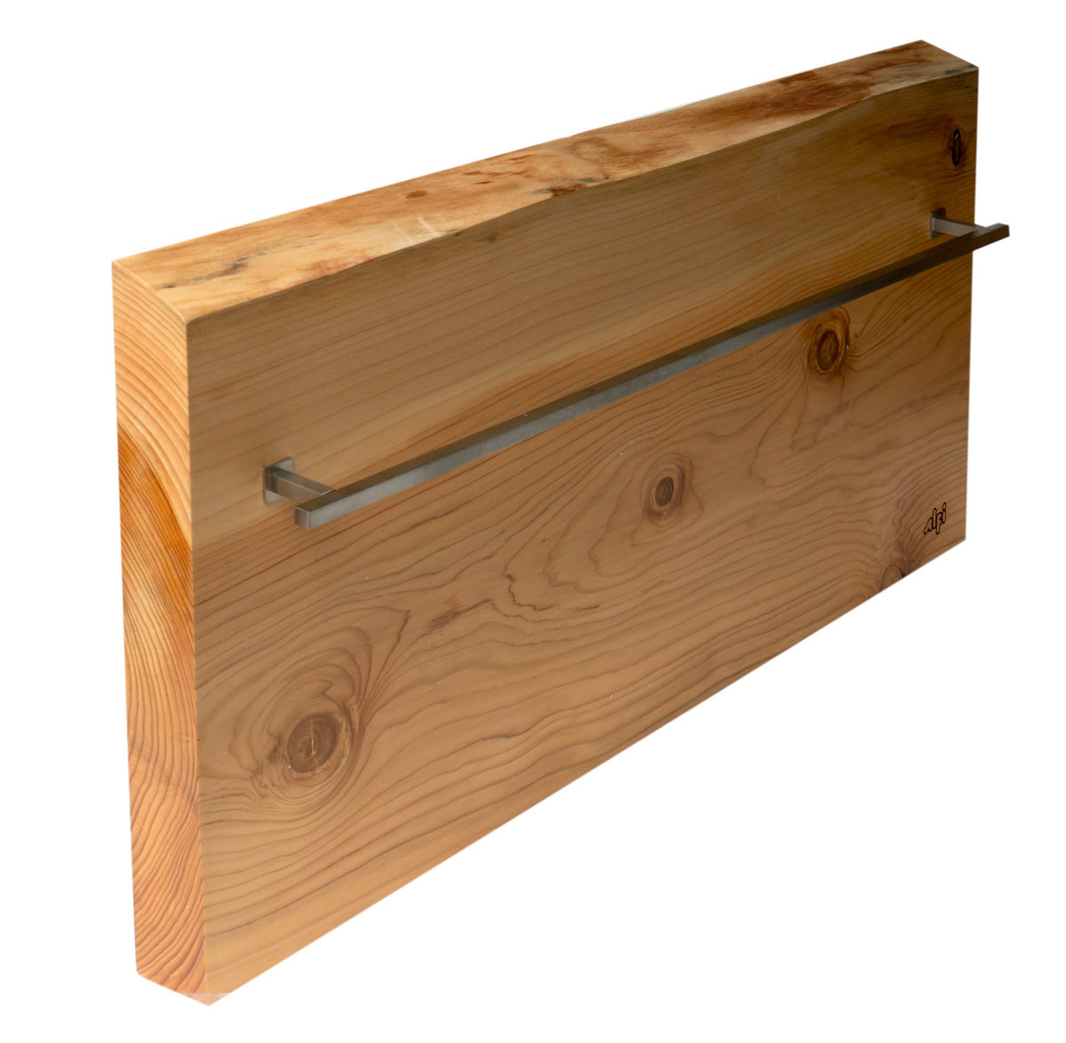 Alfi Brand Abtw3216H 32''X16'' Live Edge Cedar Wood Towel Warmer, Polished Chrome