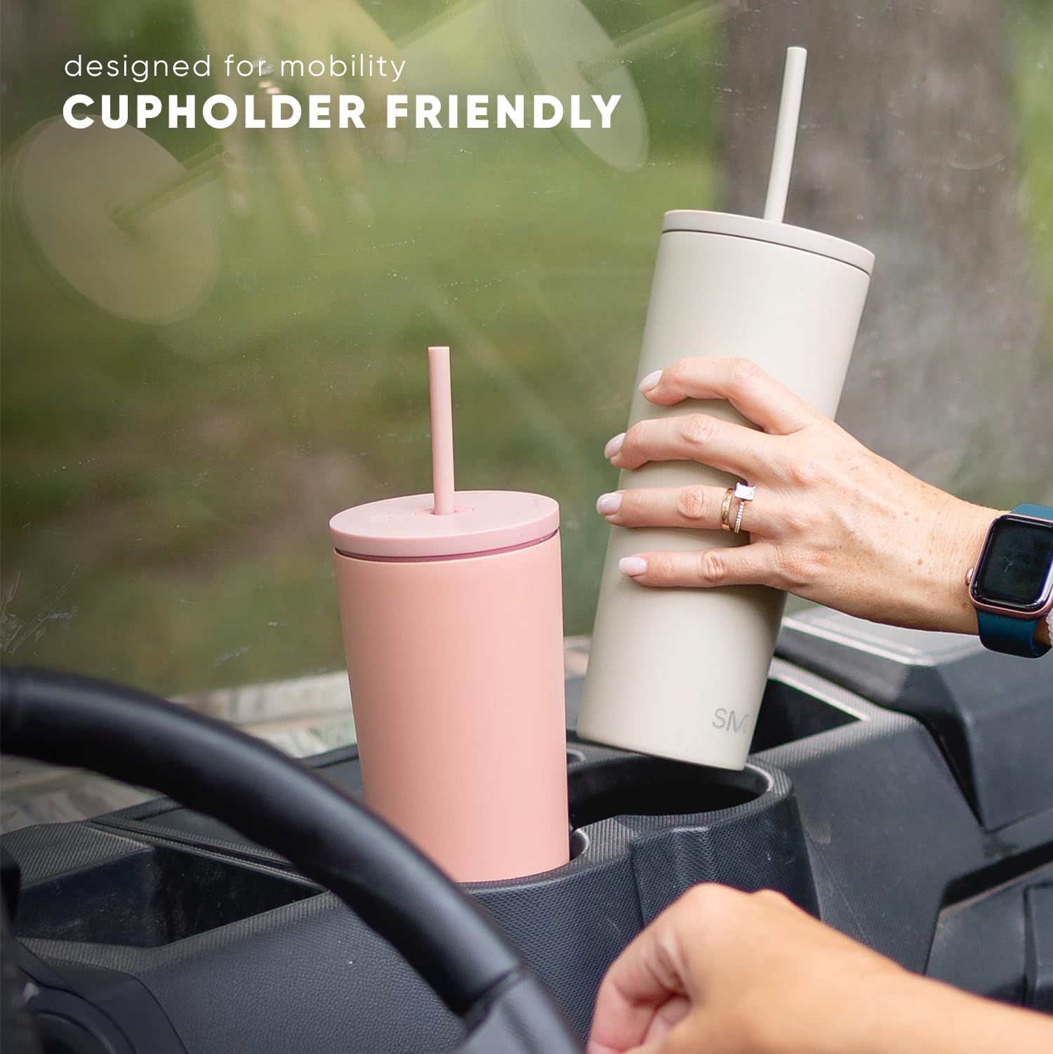 Simple Modern Insulated Tumbler With Lid And Straw | Iced Coffee Cup Reusable Stainless Steel Water Bottle Travel Mug | Gifts Fo