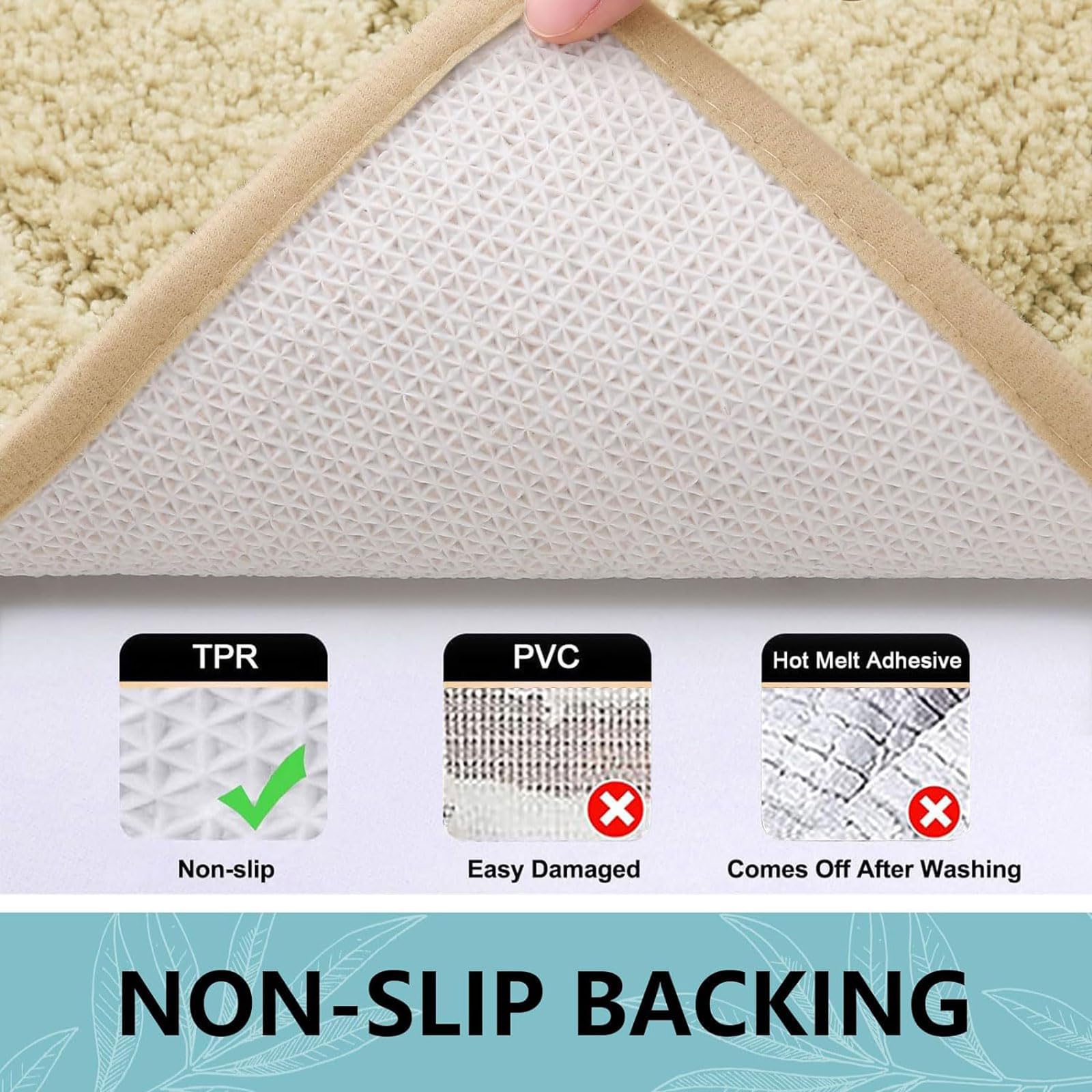 Buganda Bathroom Rugs, 36'' X 24'', Soft And Absorbent Microfiber Bath Rugs, Non-Slip Shaggy Bath Carpet, Machine Wash Dry Bath