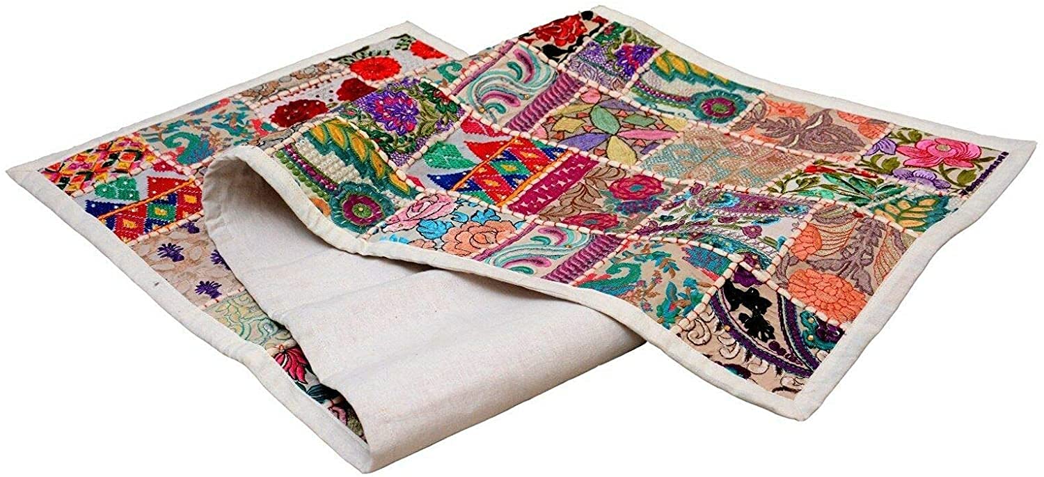 Rajwada-Fashion Handmade Table Runner Indian Design Embroided Cotton Ethnic Runner Indian Patchwork Table And Home Decor For Eve