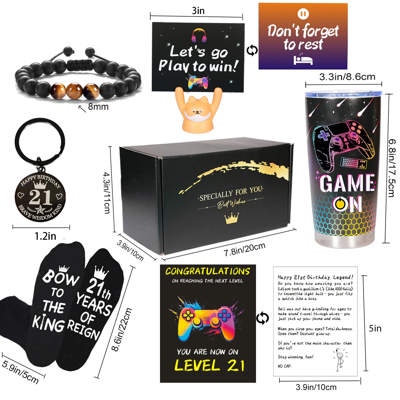 Carselage 21st Birthday Gifts for Him, Cool 21 Year Old Gift for Son, Gamer Gifts for Teenage Boy, Christmas Gift for Male, Neph