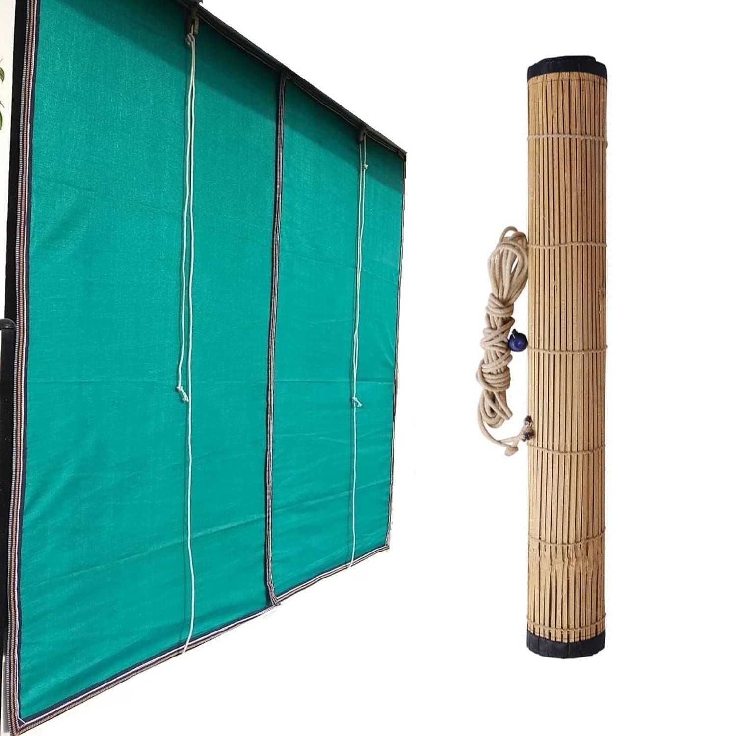 Foreign Holics Bamboo Roll Up Blind Chick Window Curtain/Protective Screens For Balcony/Windows/Outdoors/Door/Kitchen/Home (3.5 