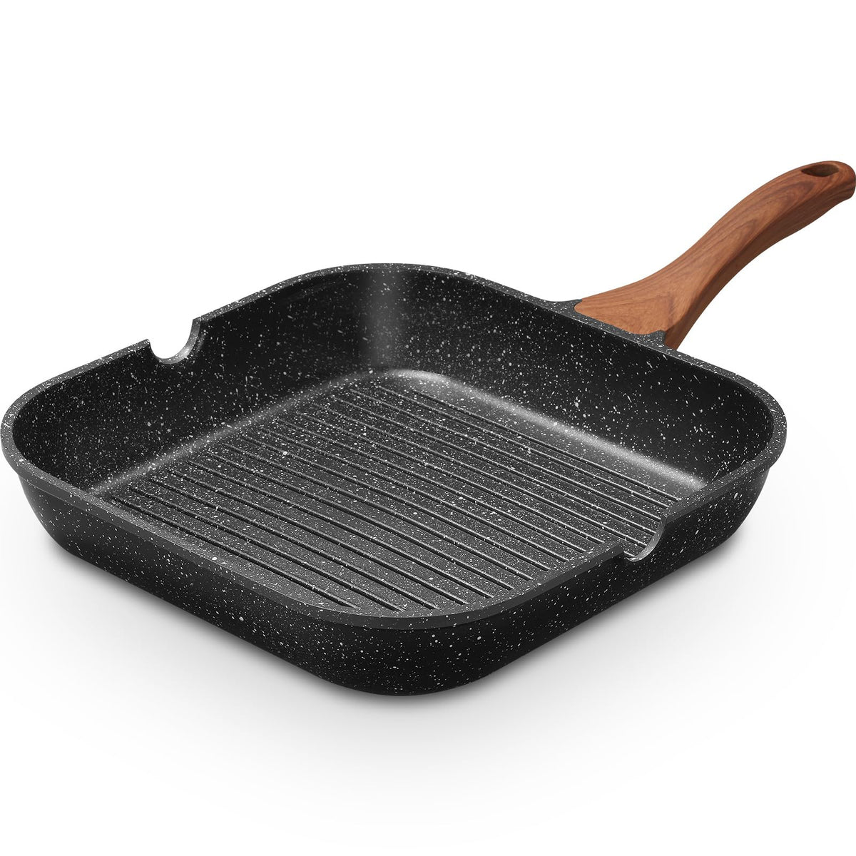 Eslite Life Nonstick Grill Pan For Stove Tops, Versatile Square Big Grill Skillet Steak Pan For Indoor Cooking & Outdoor Grillin